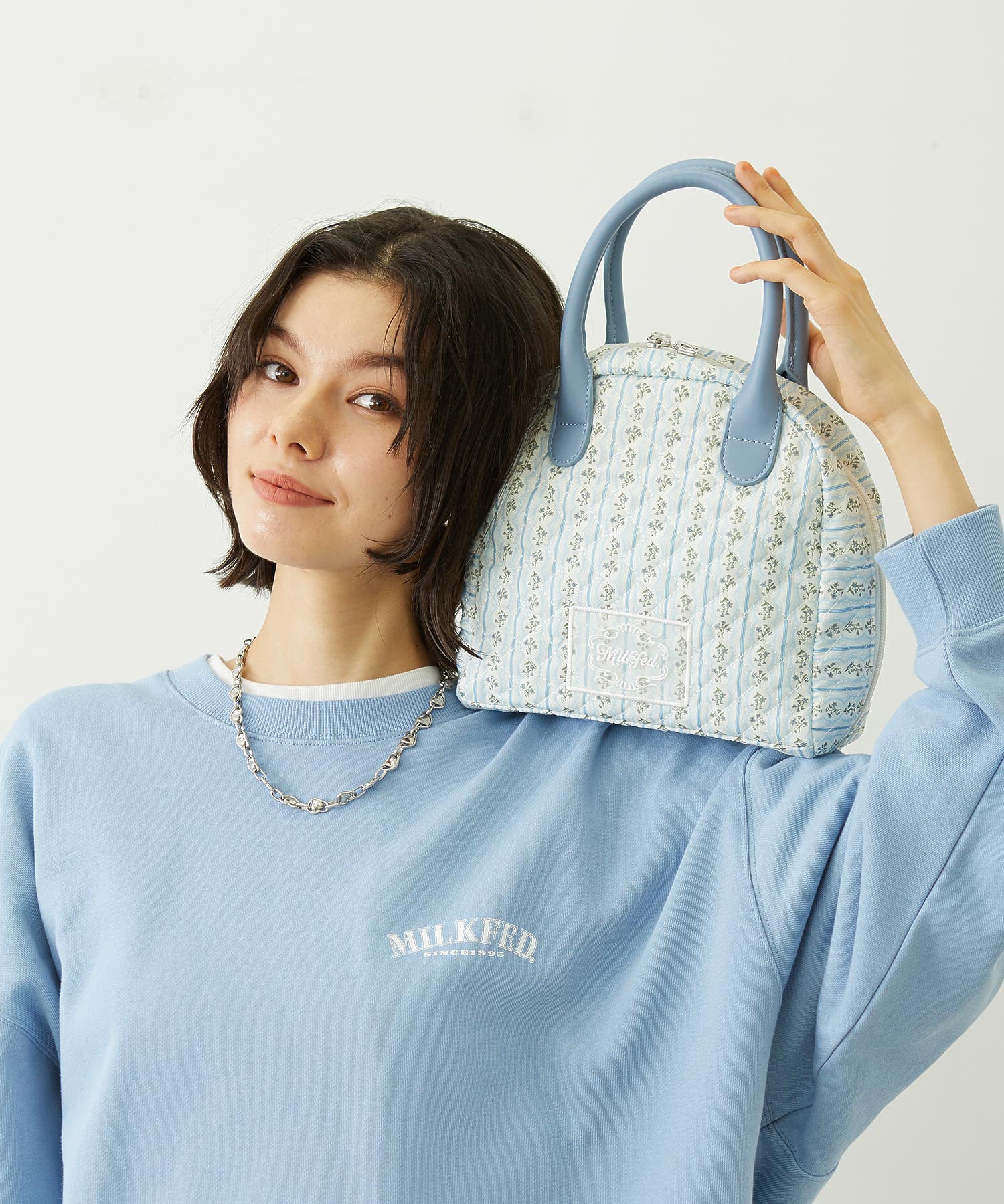 STRIPED FLOWER QUILTED BAG - Image 27