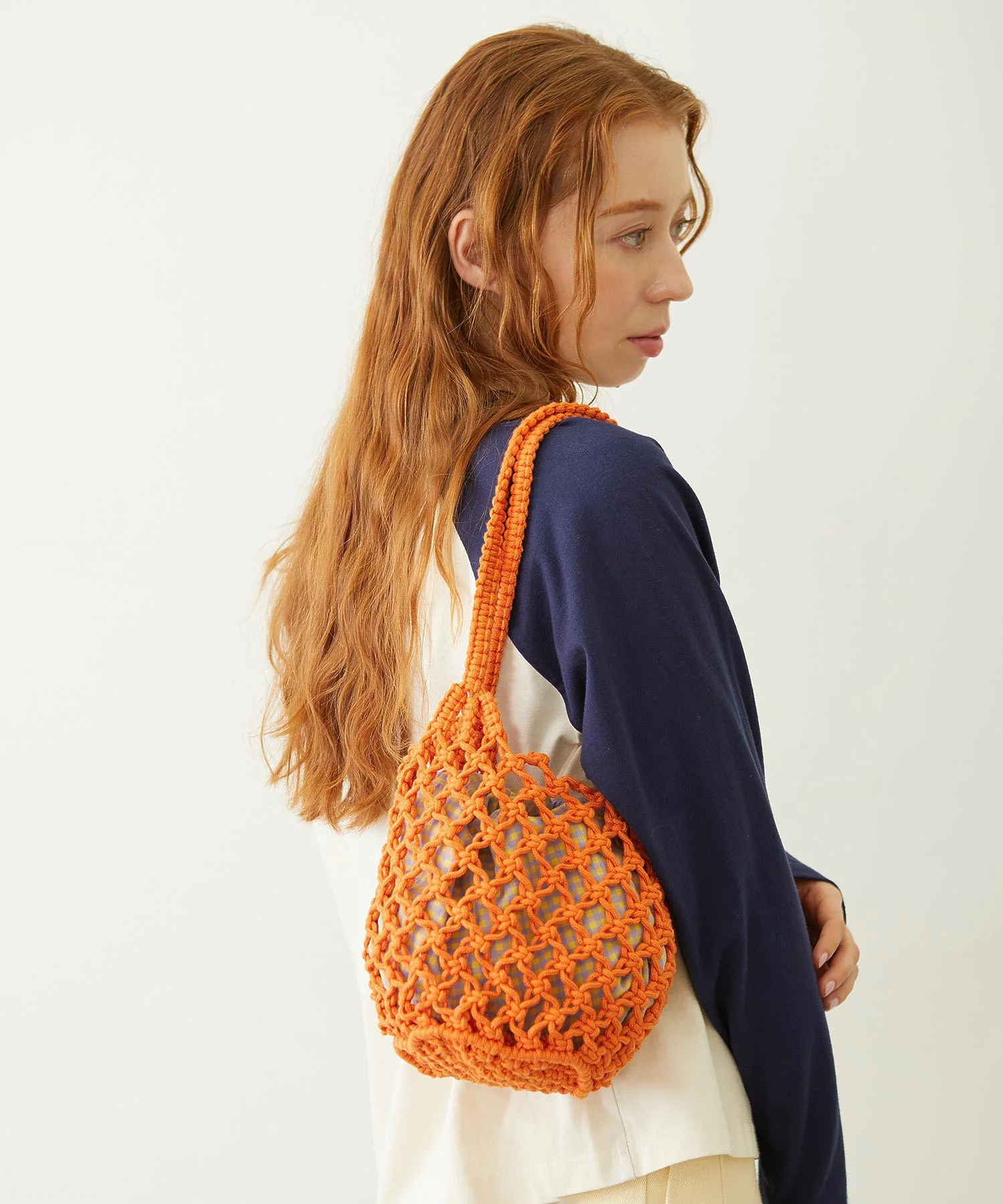 KNITTED GINGHAM BAG - Image 26