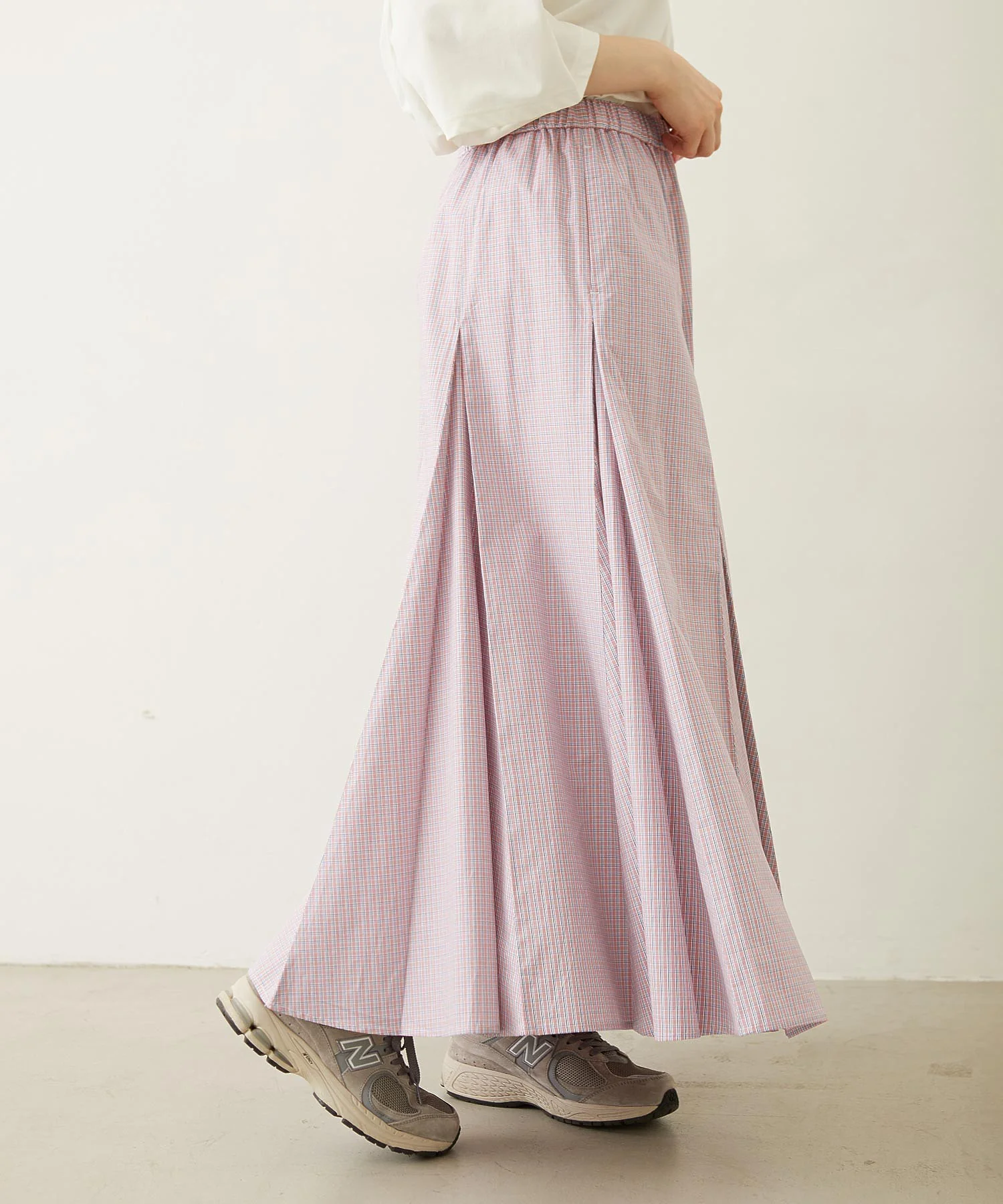 PLAID PATTERN LONG SKIRT - Image 26