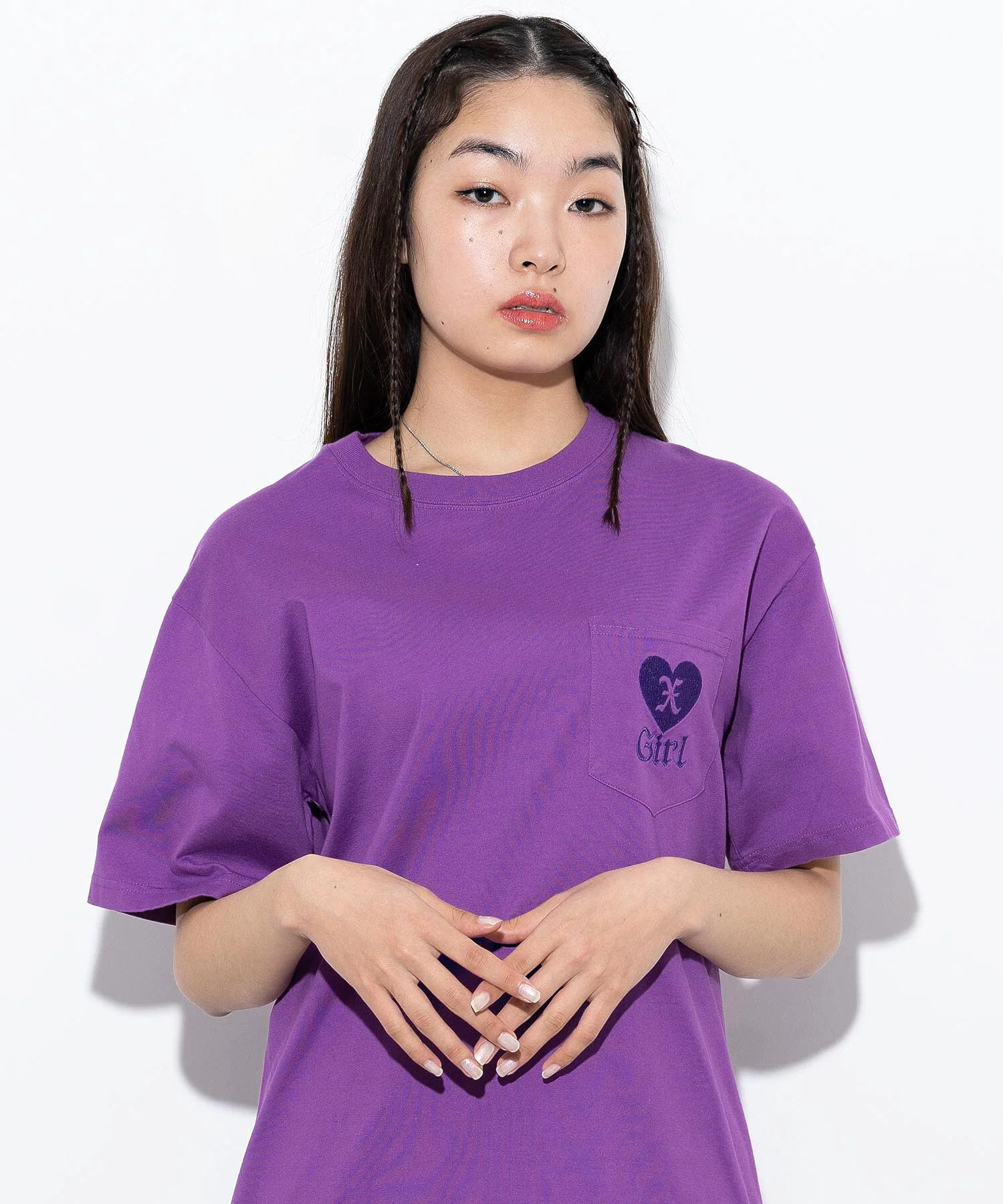 HEART EMBROIDERY POCKET S/S TEE X-girl - Image 2