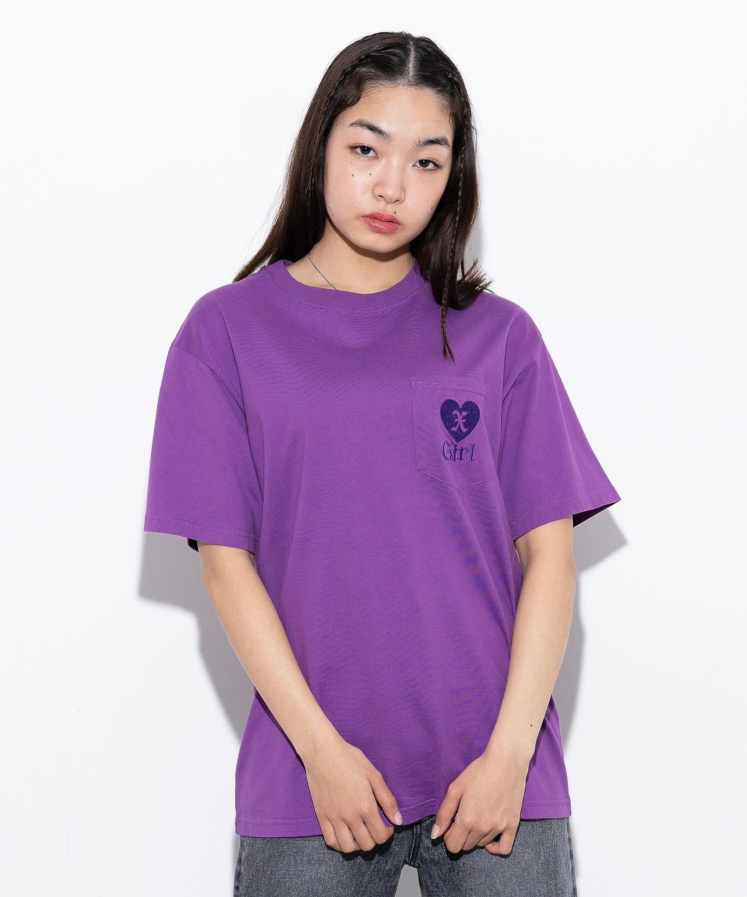 HEART EMBROIDERY POCKET S/S TEE X-girl - Image 4