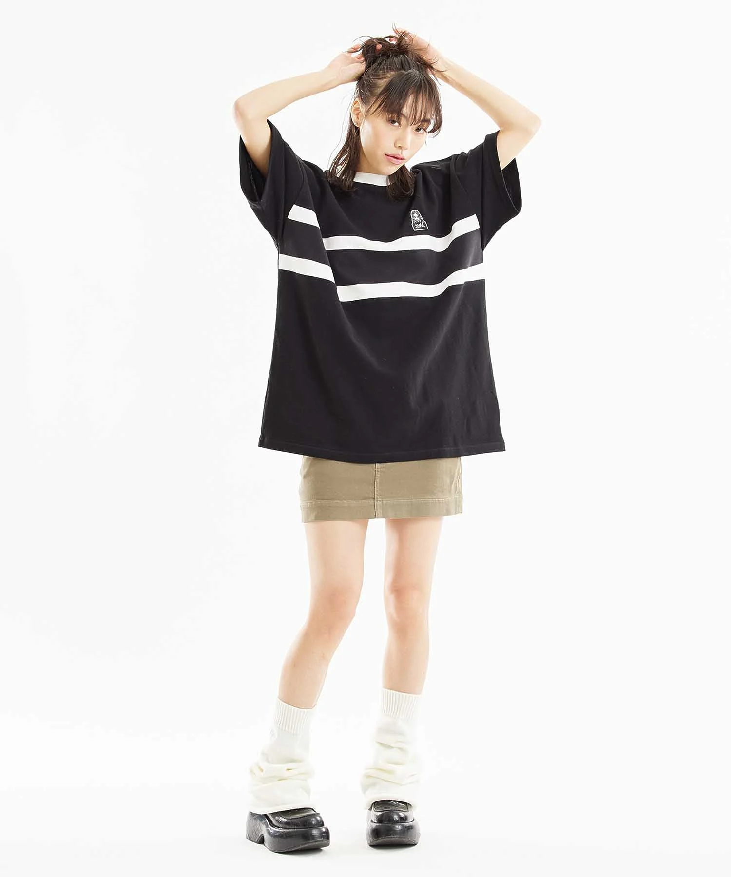 CONTRAST STRIPE S/S TEE X-girl - Image 9