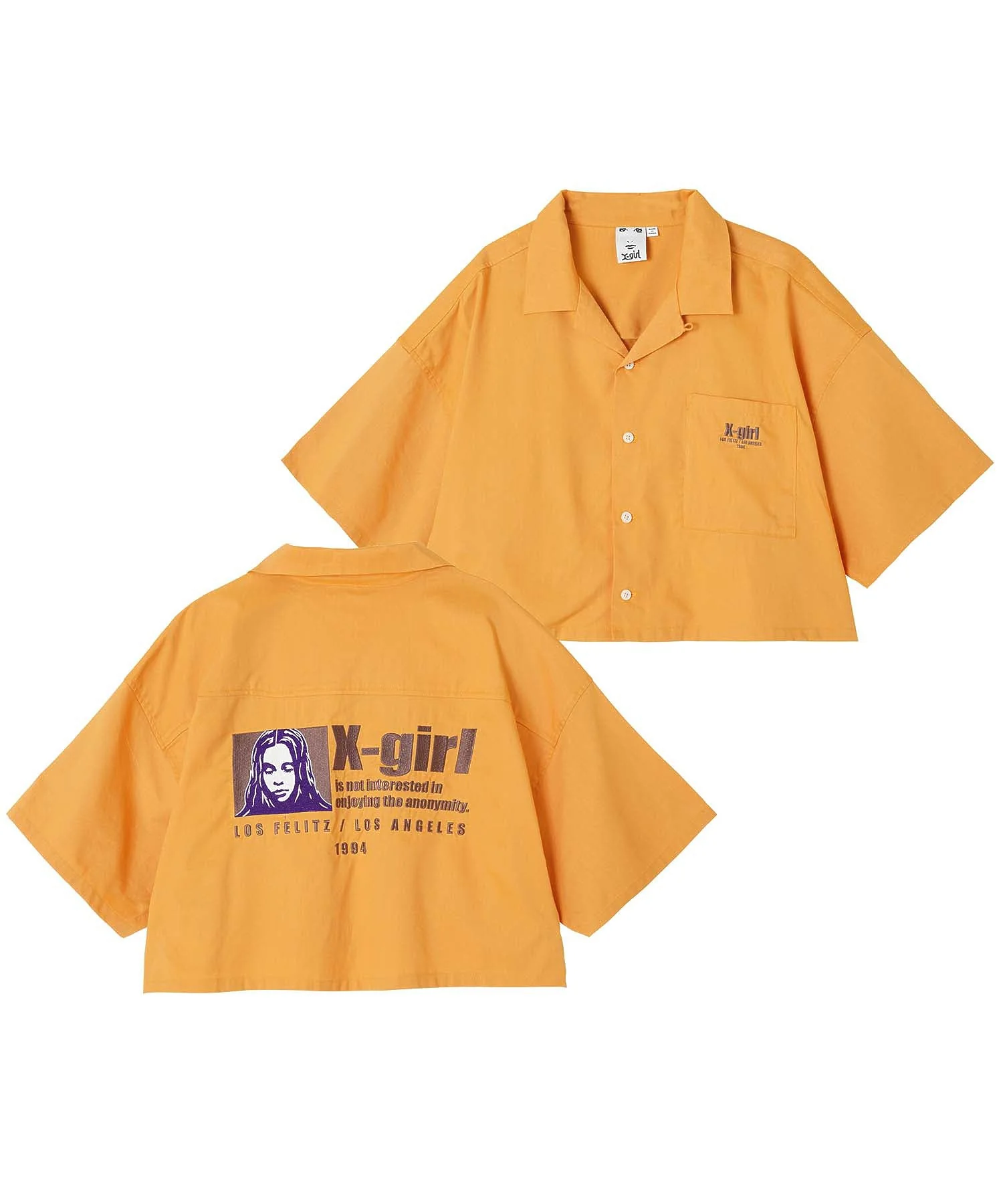 ANONYMITY OPEN COLLAR CROPPED SHIRT X-girl