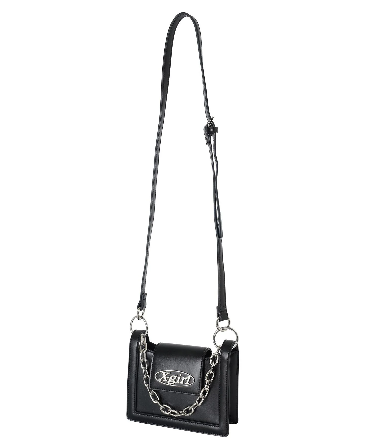 OVAL LOGO FAUX LEATHER 2WAY MINI BAG X-girl - Image 4