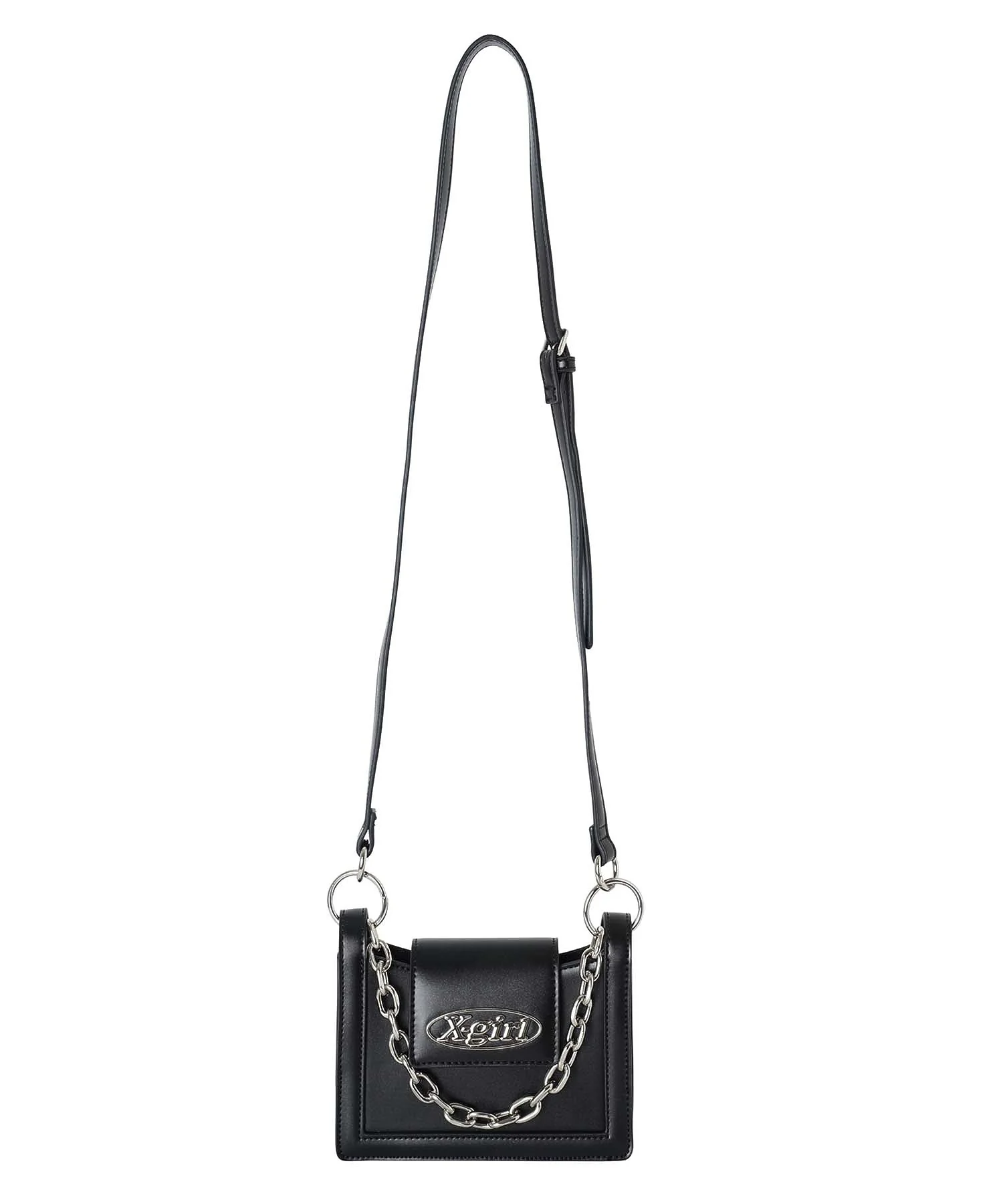 OVAL LOGO FAUX LEATHER 2WAY MINI BAG X-girl - Image 5
