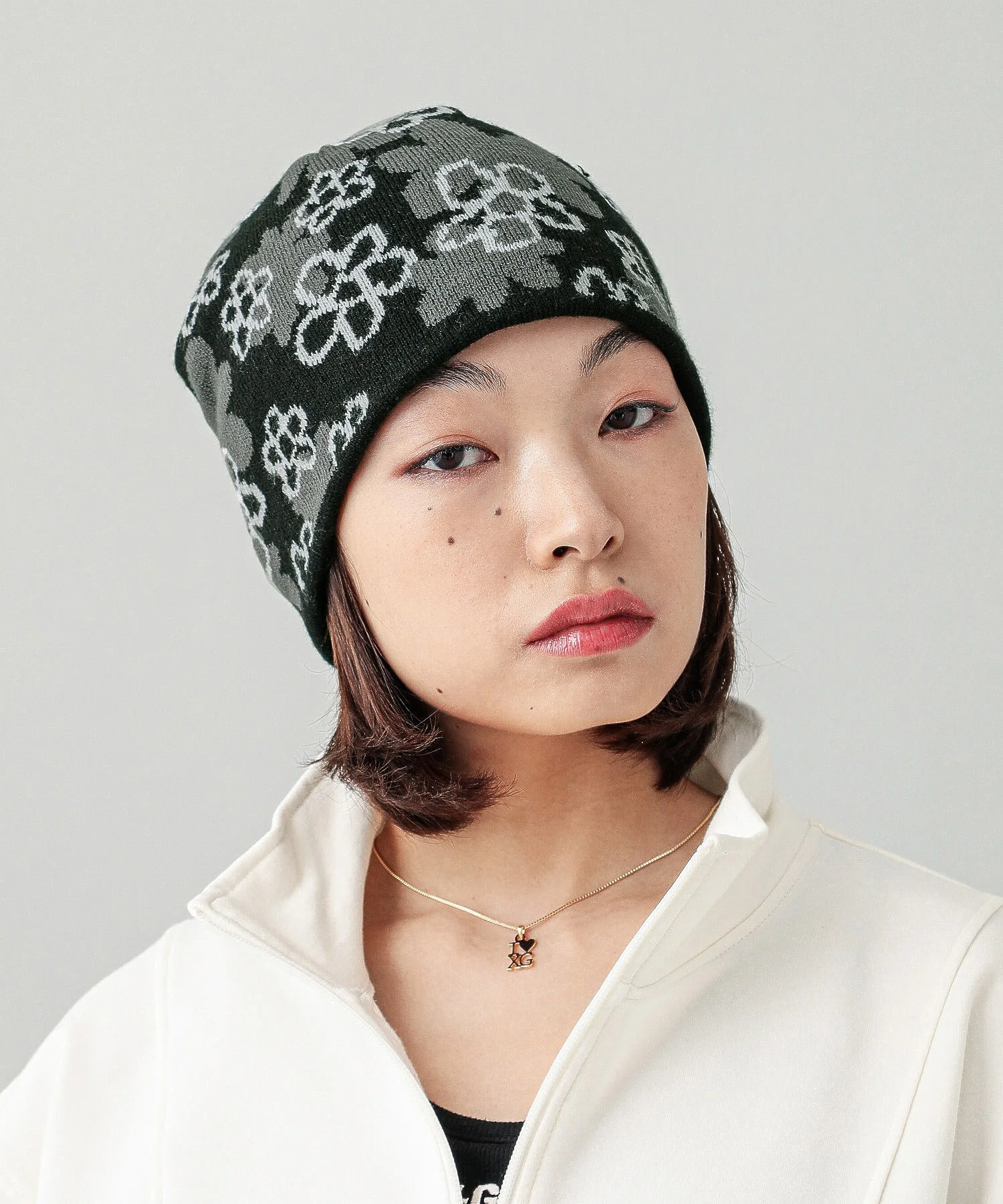 PIXEL FLOWER JACQUARD BEANIE - Image 6