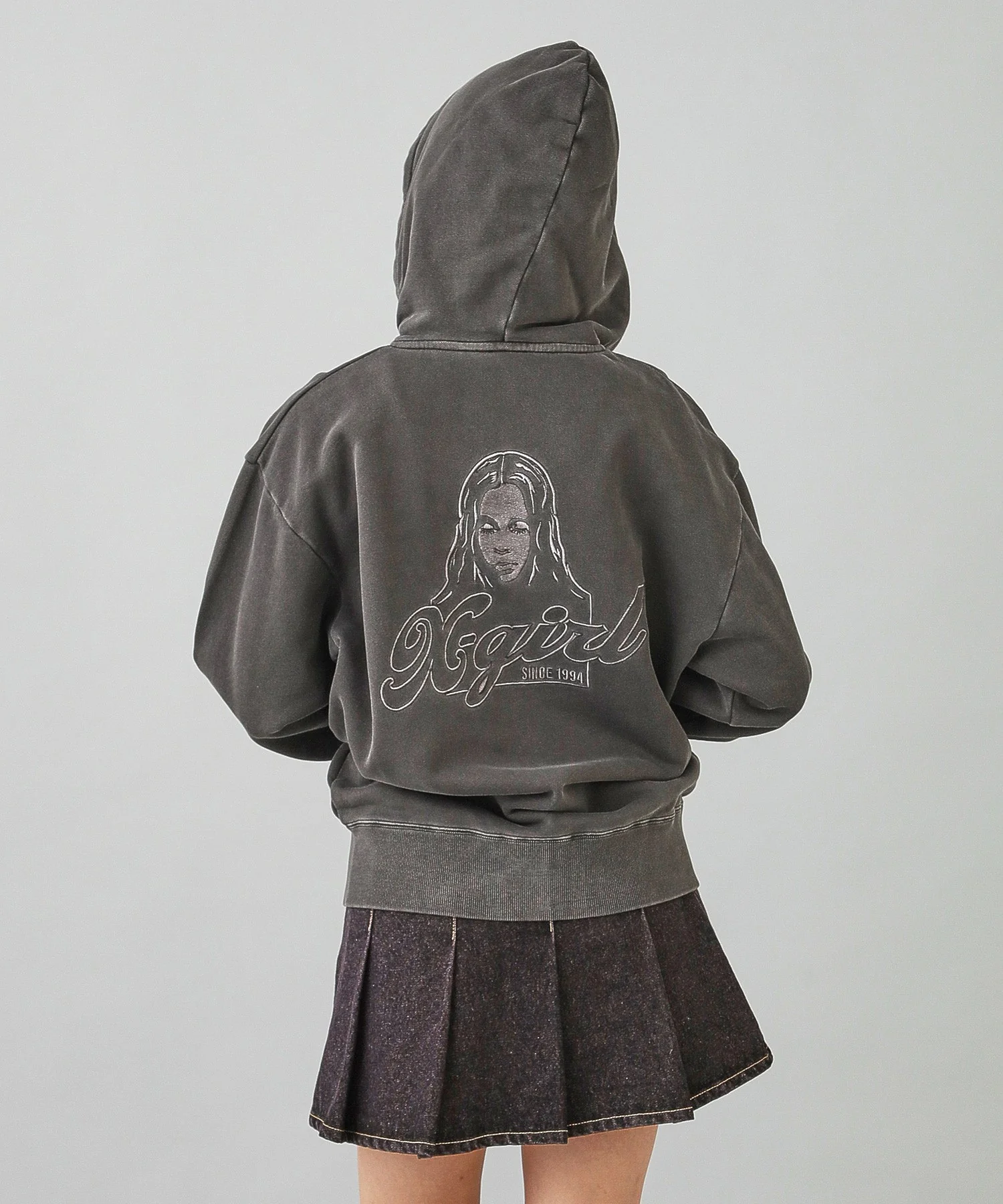 FACE PIGMENT DYED ZIP UP SWEAT HOODIE - Image 6