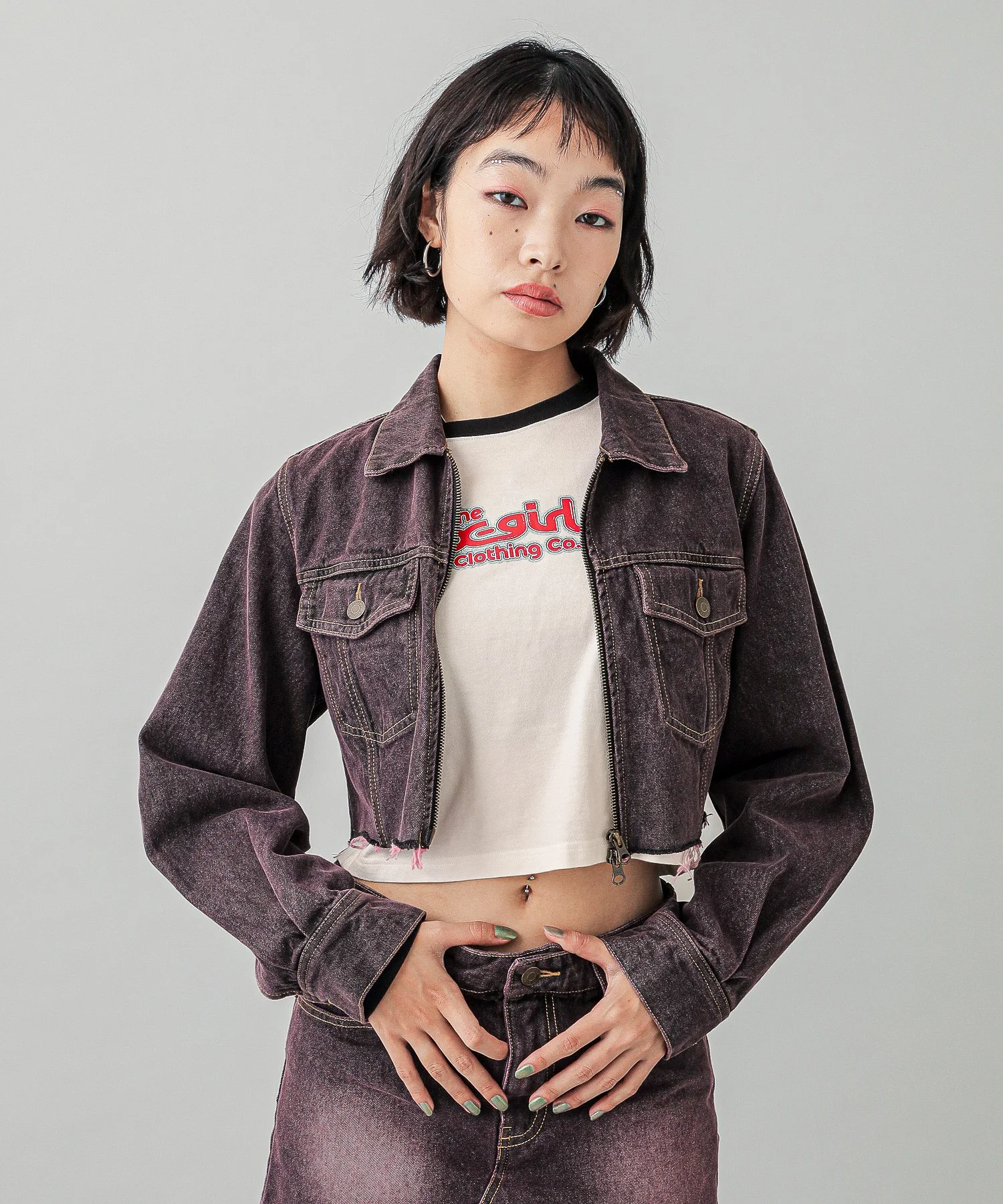 OVERDYED ZIP UP DENIM JACKET - Image 10