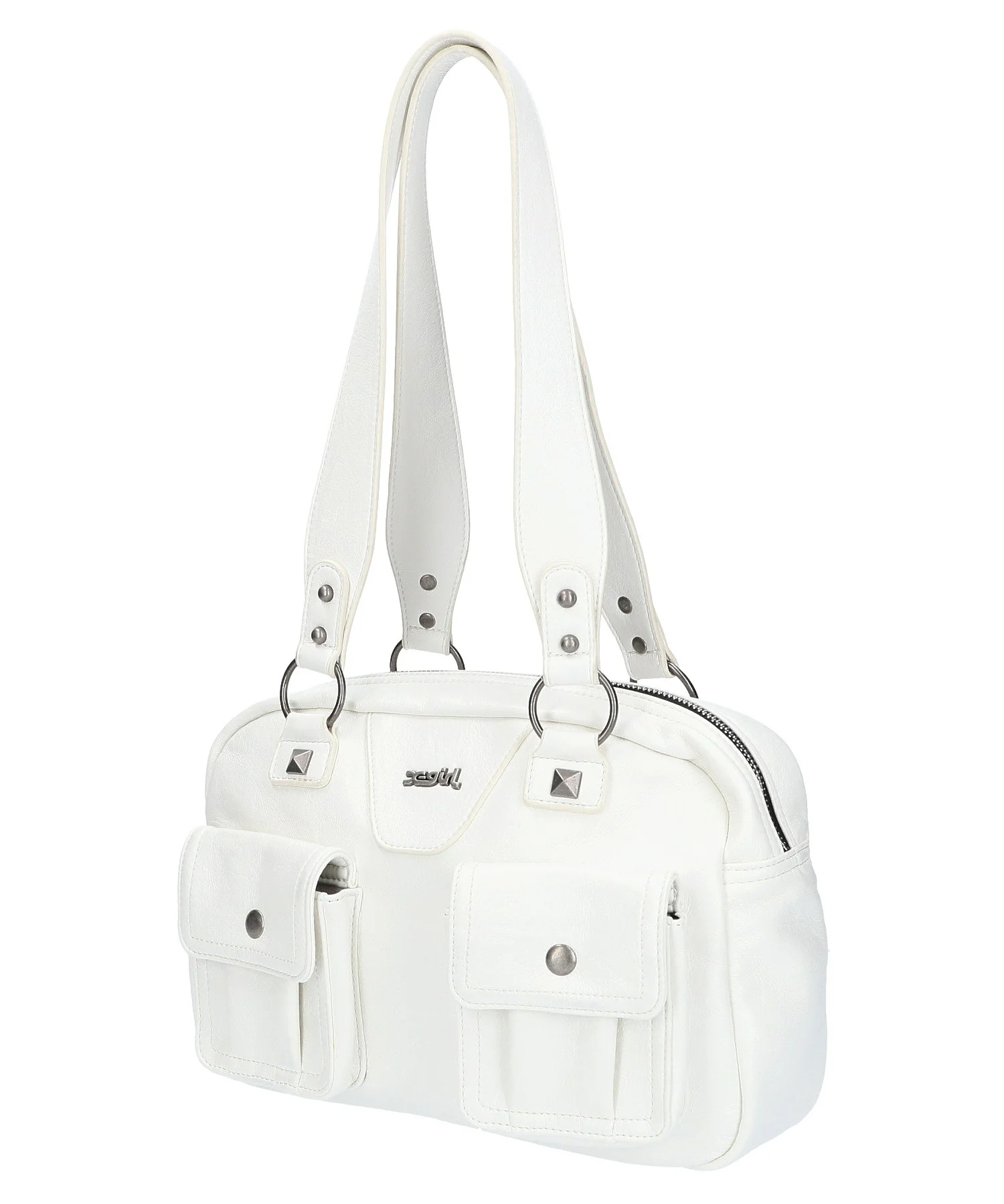 DOUBLE POCKET FAUX LEATHER HAND BAG - Image 18