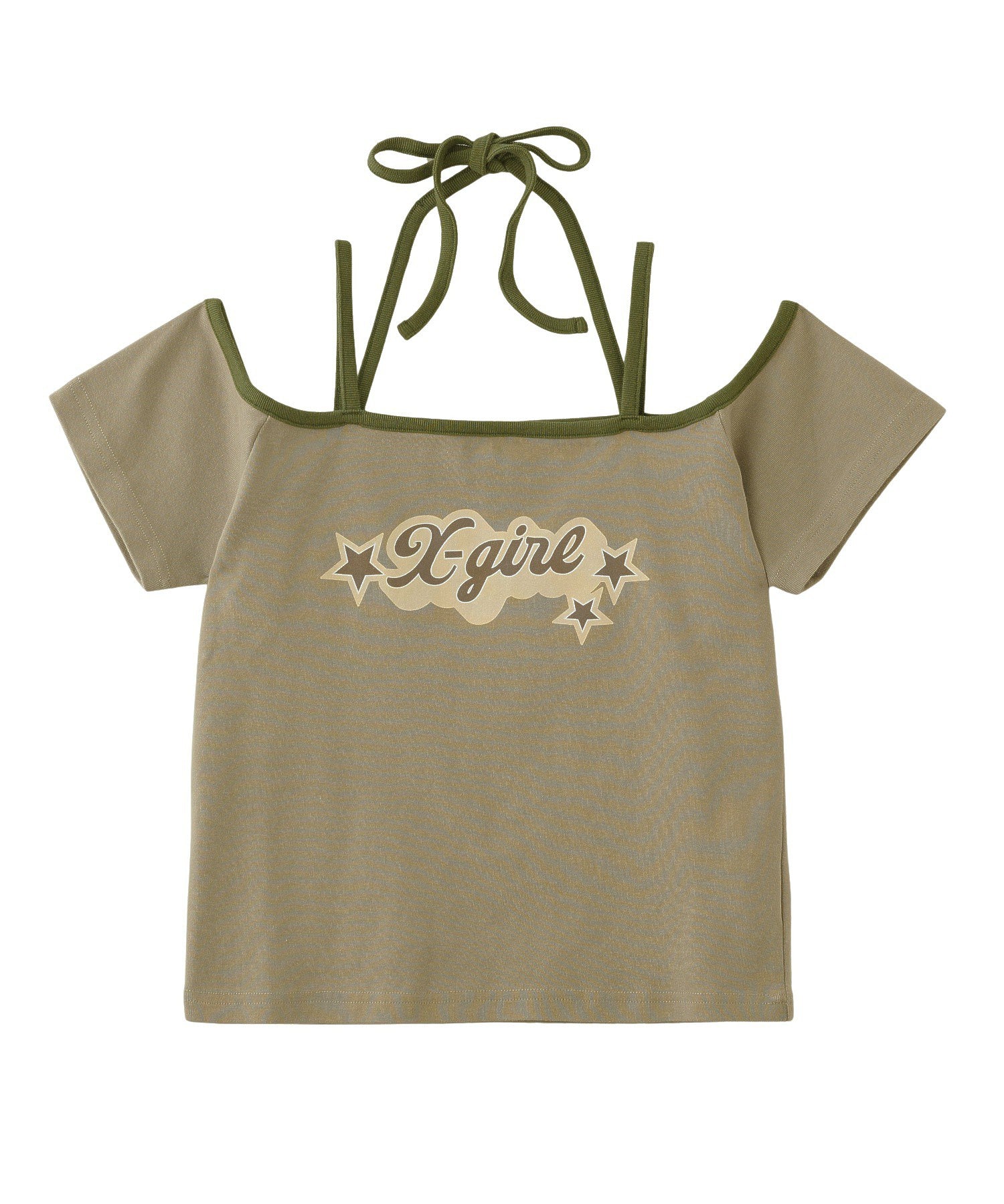FLYING STARS LOGO OFF THE SHOULDER BABY TEE - Image 13