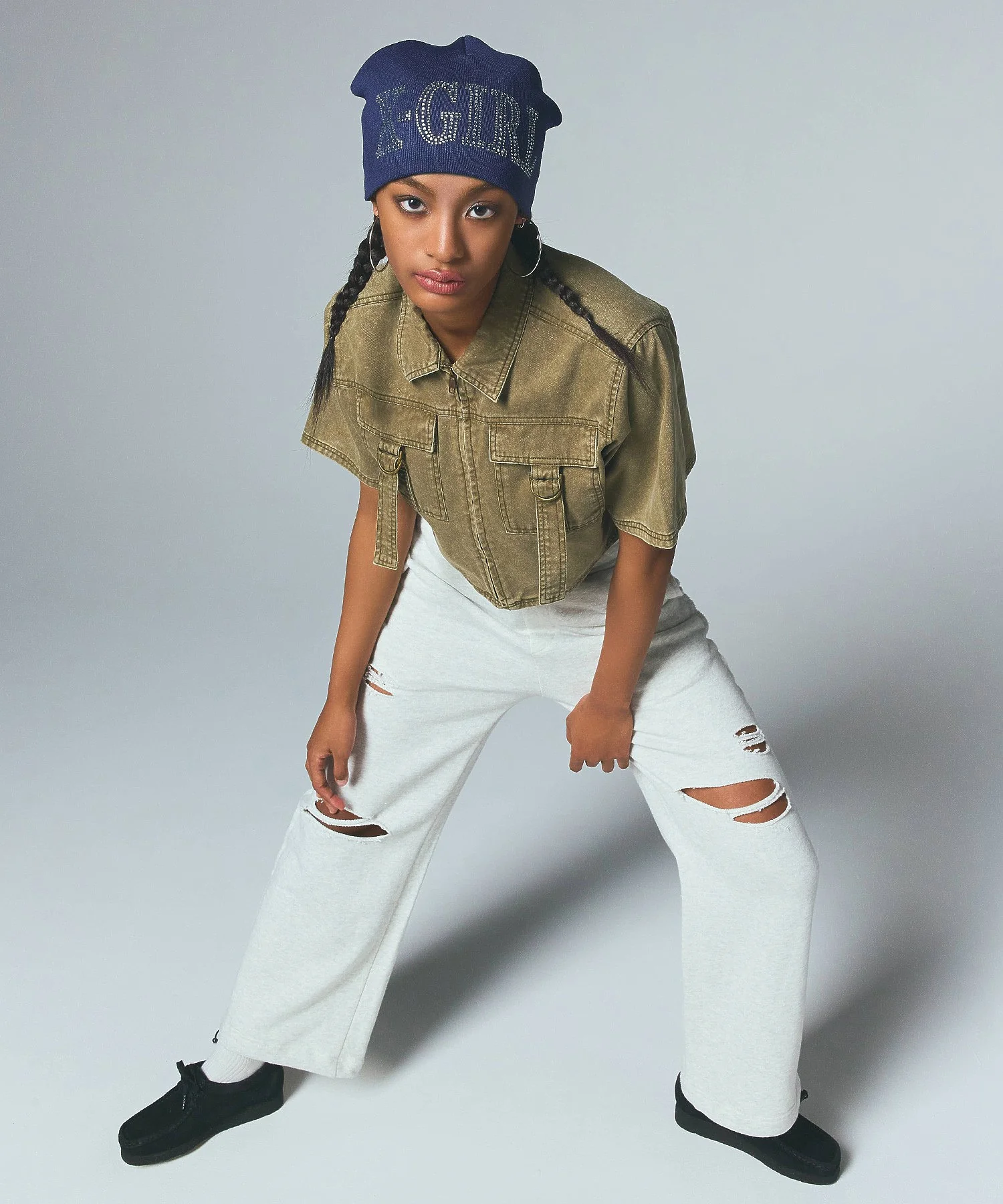 BELT POCKET CROPPED WORK SHIRT - Image 2
