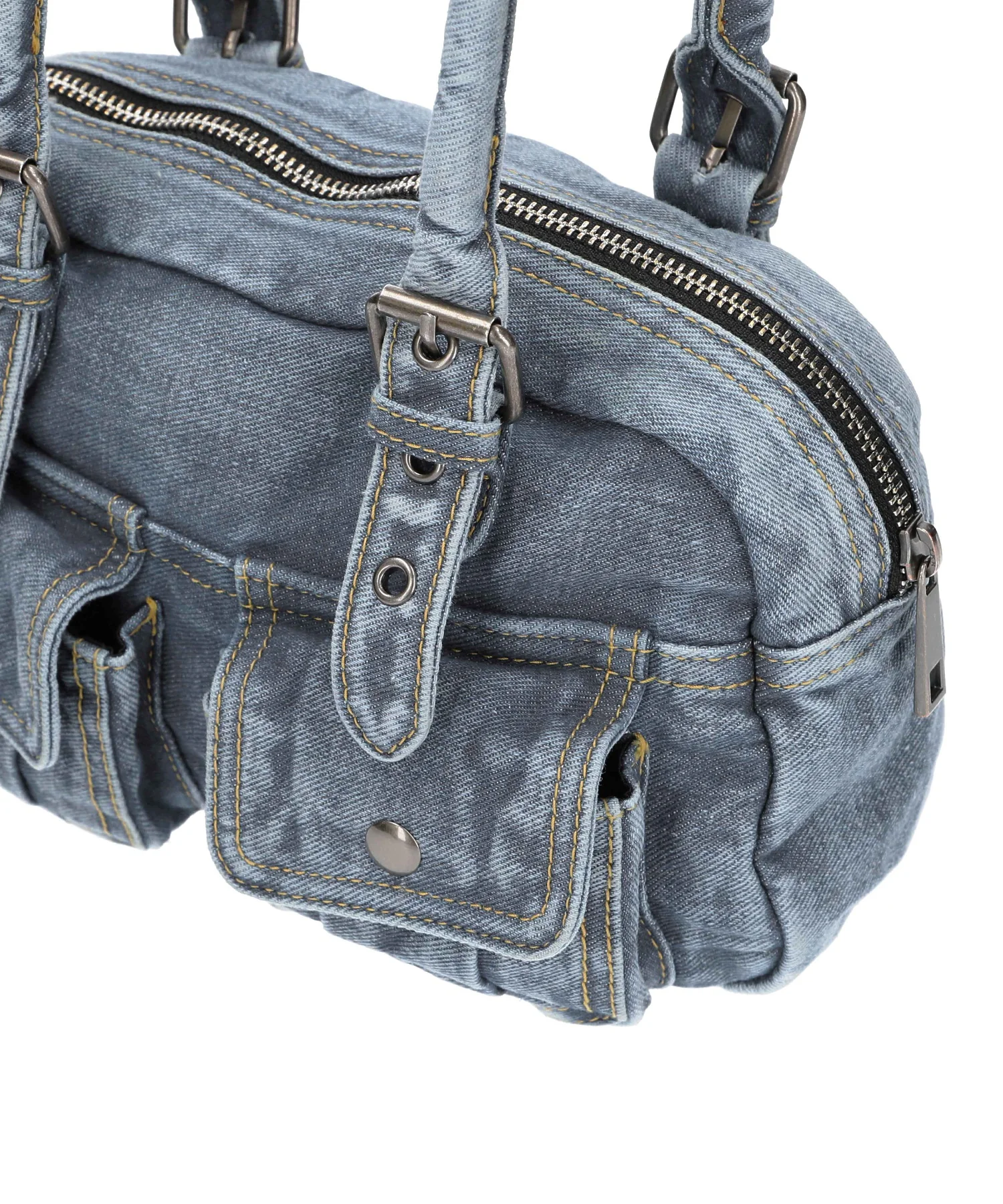 FRAY PATCH LOGO DENIM HANDBAG - Image 6
