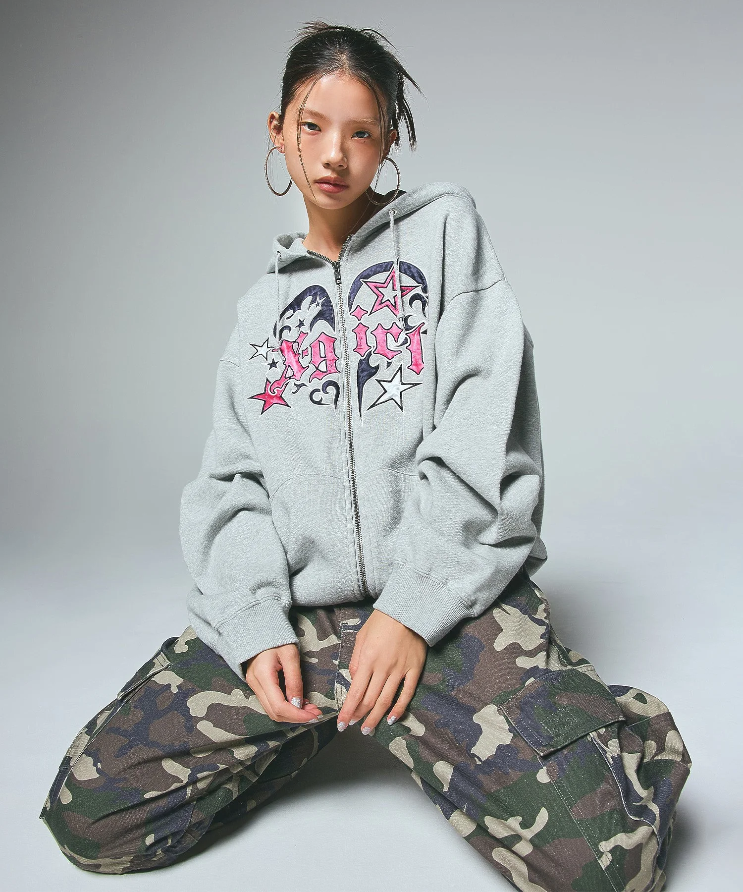 TRIBAL HEART ZIP UP SWEAT HOODIE - Image 4