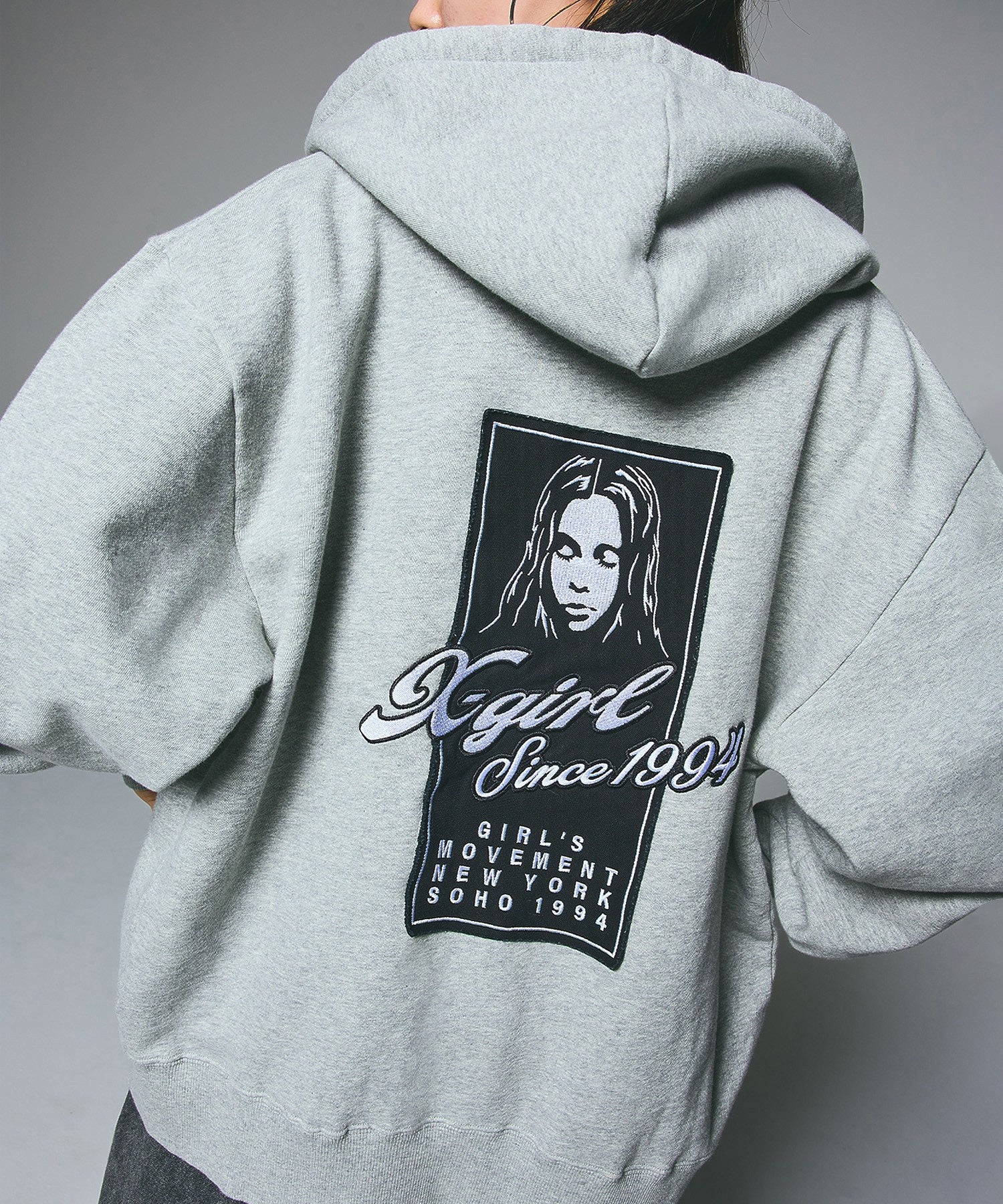 FACE BOX PATCH ZIP UP SWEAT HOODIE - Image 4