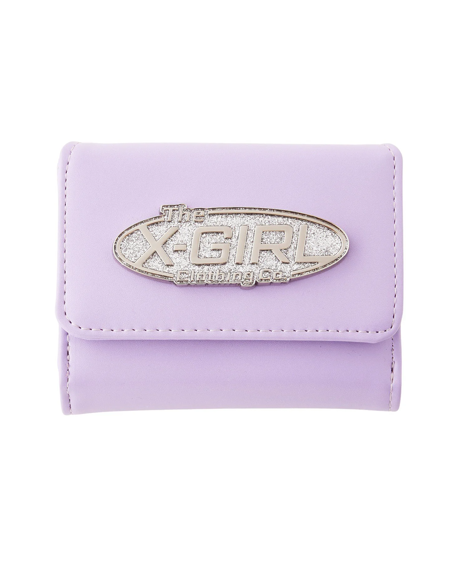 SILVER GLITTER OVAL LOGO BUCKLE MINI WALLET - Image 11
