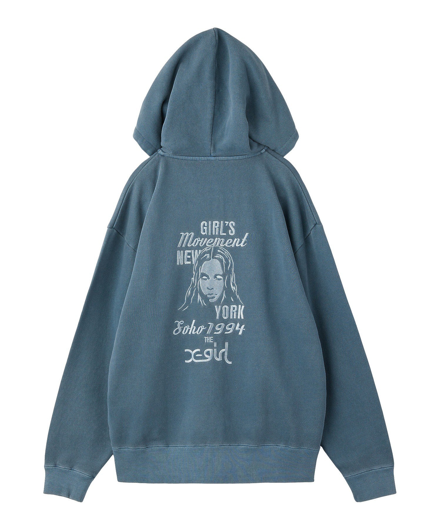 MIX LOGO & FACE FADED ZIP UP SWEAT HOODIE - Image 19