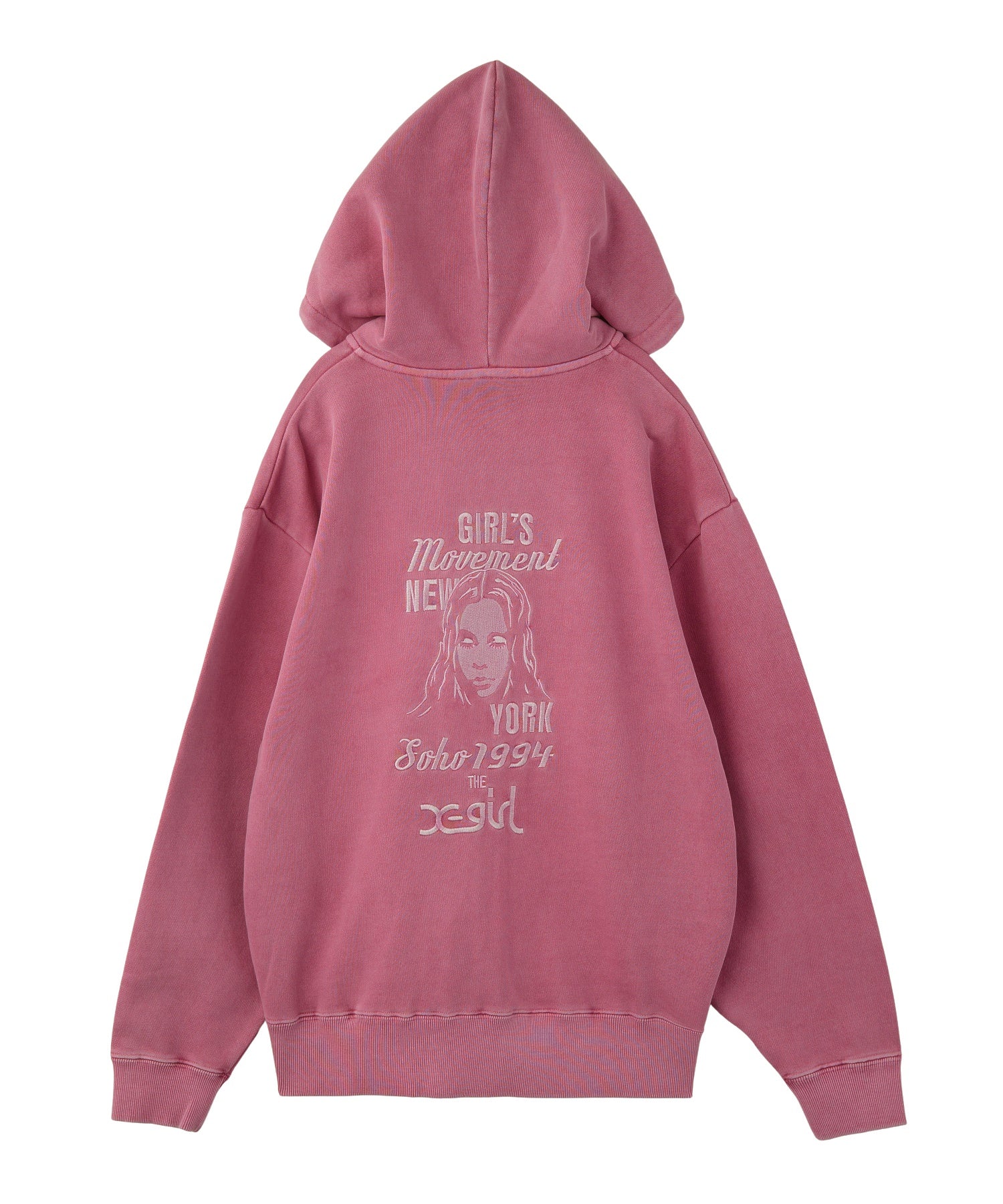 MIX LOGO & FACE FADED ZIP UP SWEAT HOODIE - Image 4