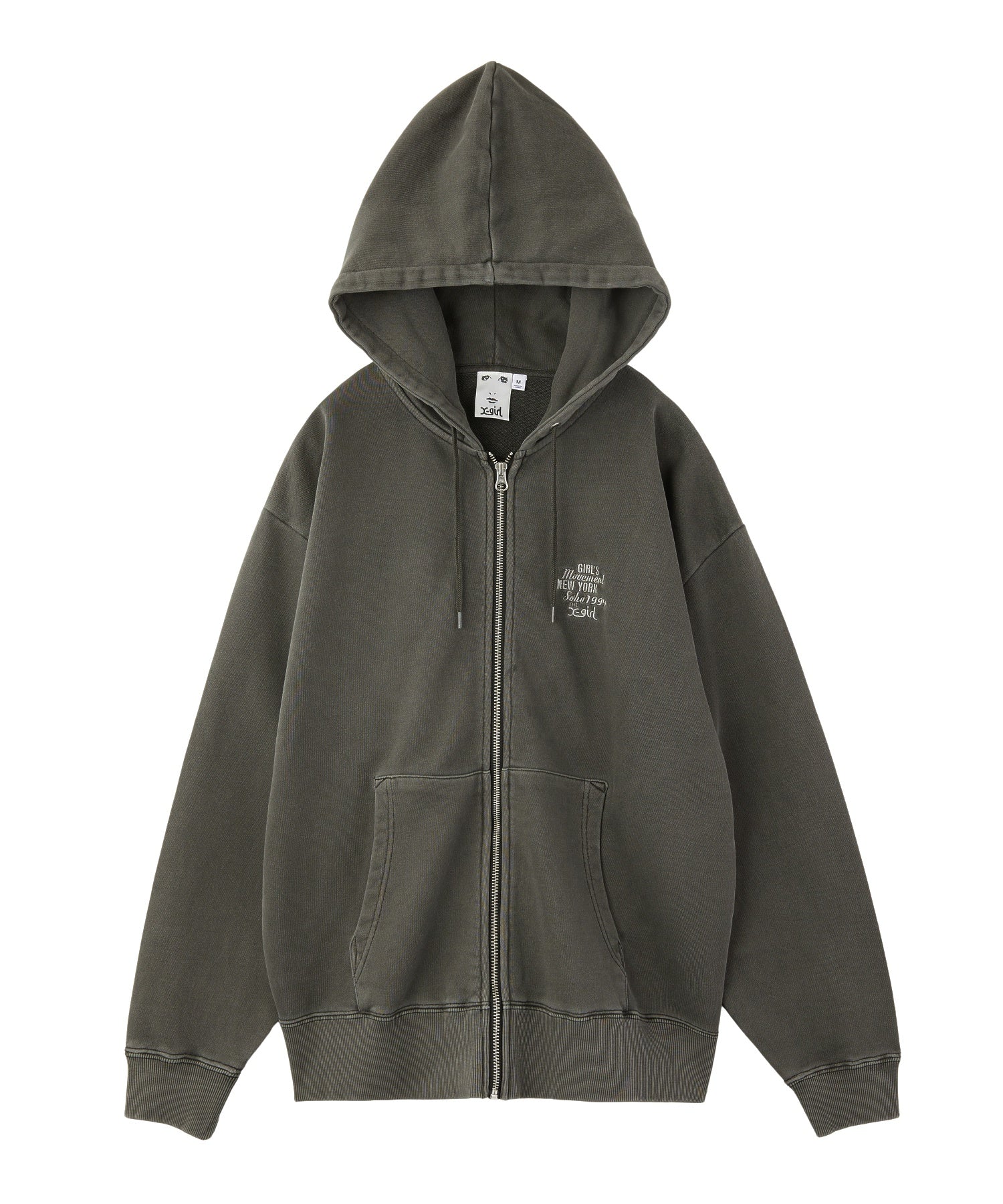 MIX LOGO & FACE FADED ZIP UP SWEAT HOODIE - Image 9