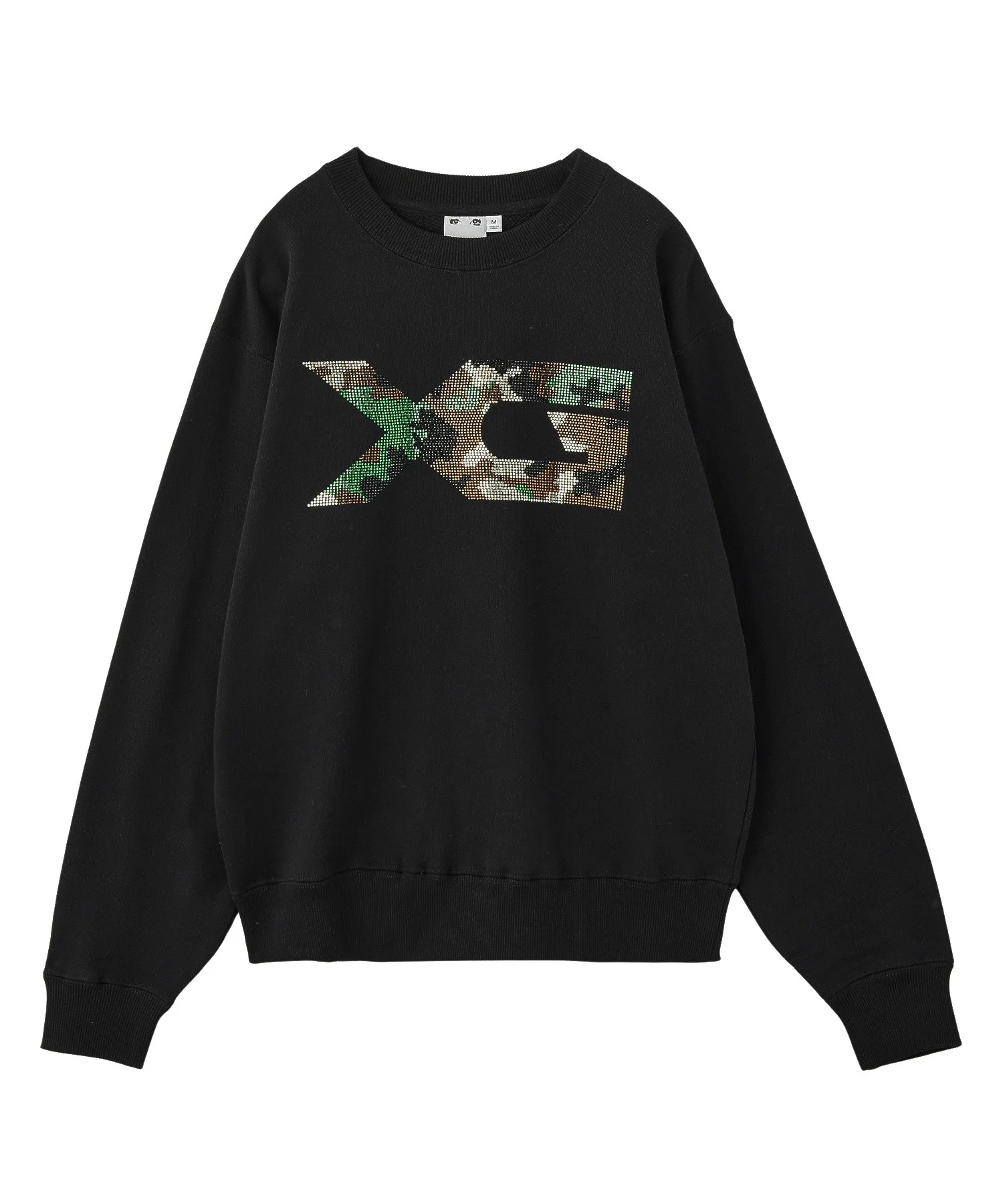 RHINESTONE CAMO LOGO SWEAT TOP - Image 11