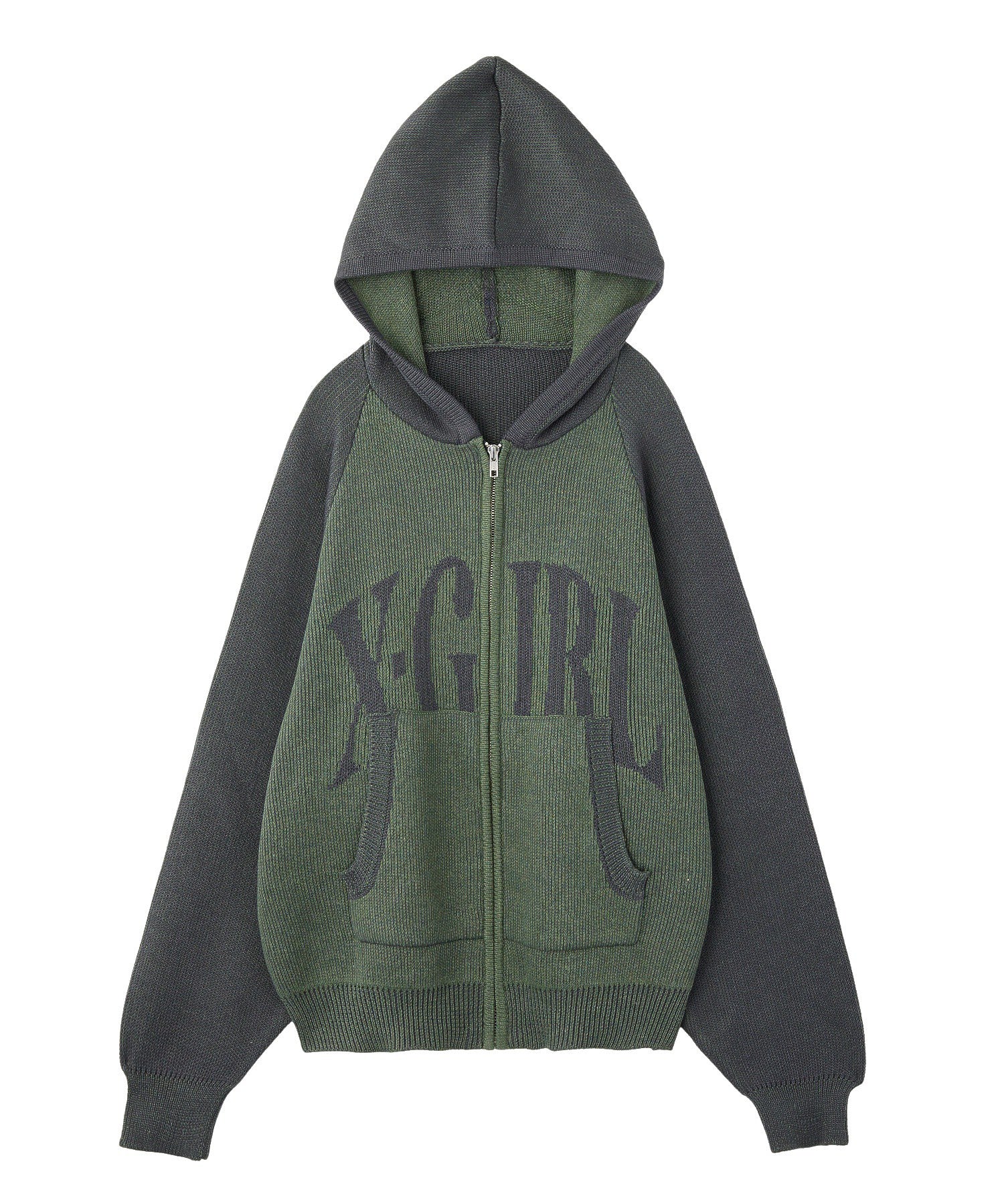 LOGO JACQUARD ZIP UP KNIT HOODIE - Image 19