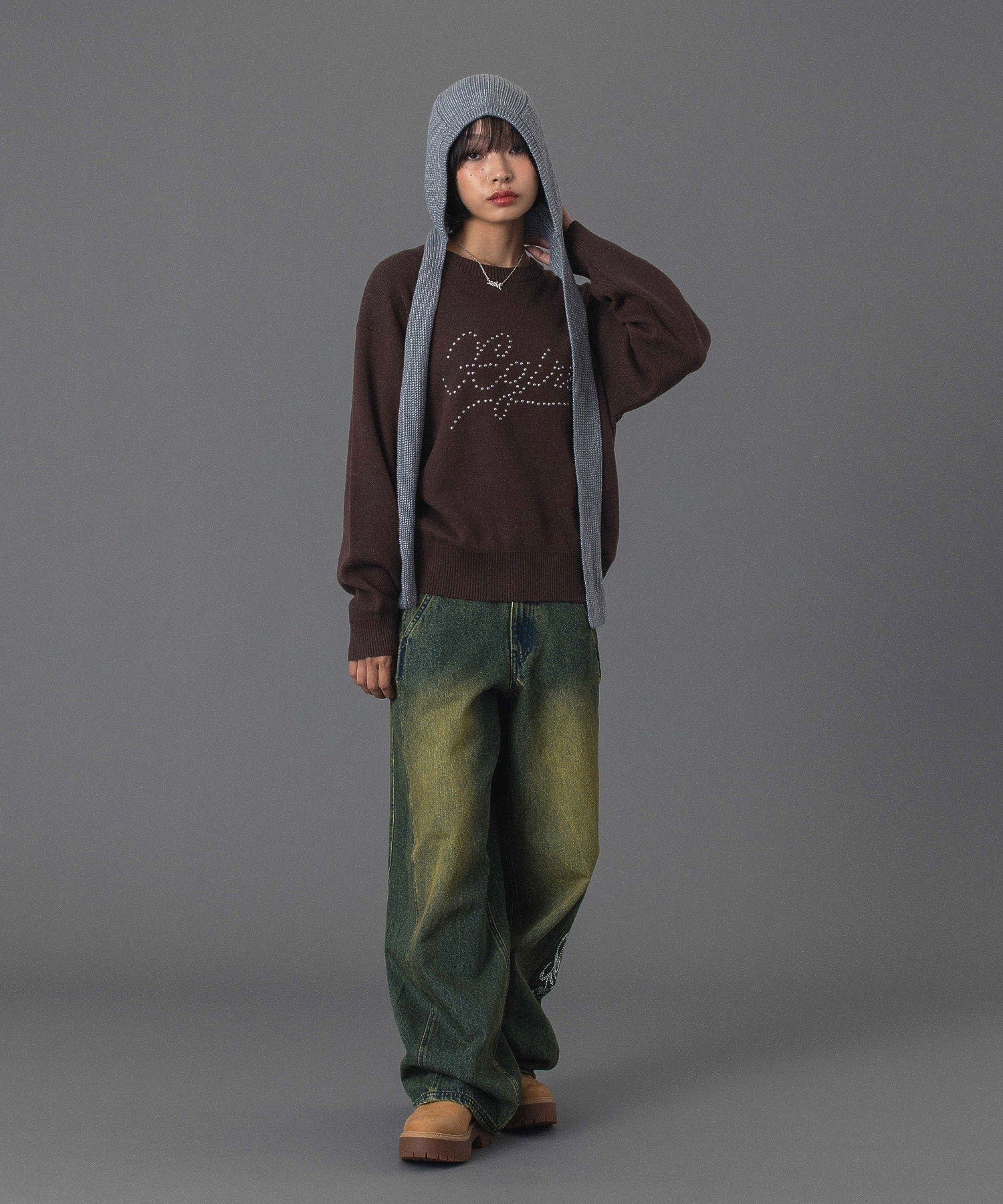 STUDDED LOGO KNIT TOP - Image 4
