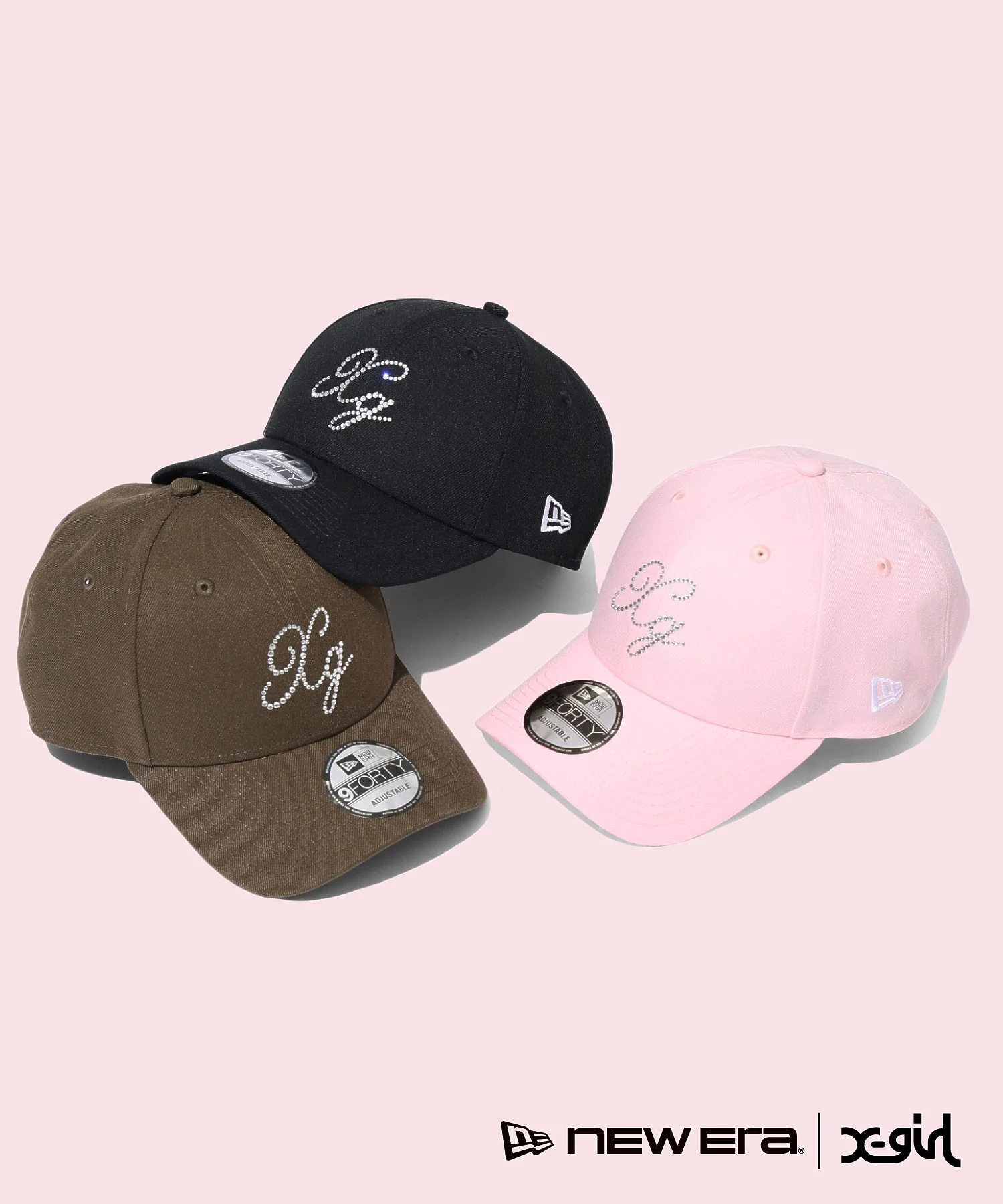 X-girl × NEW ERA(R) 9FORTY RHINESTONE LOGO CAP - Image 2