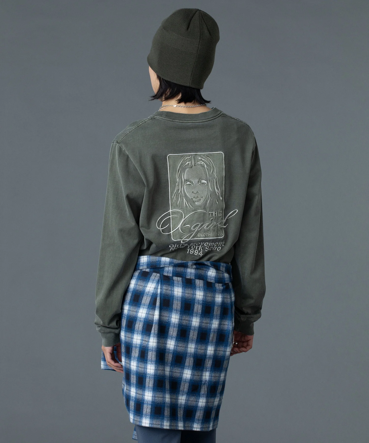 PIGMENT DYED FACE AND LOGO SQUARE PATCH L/S TEE - Image 17