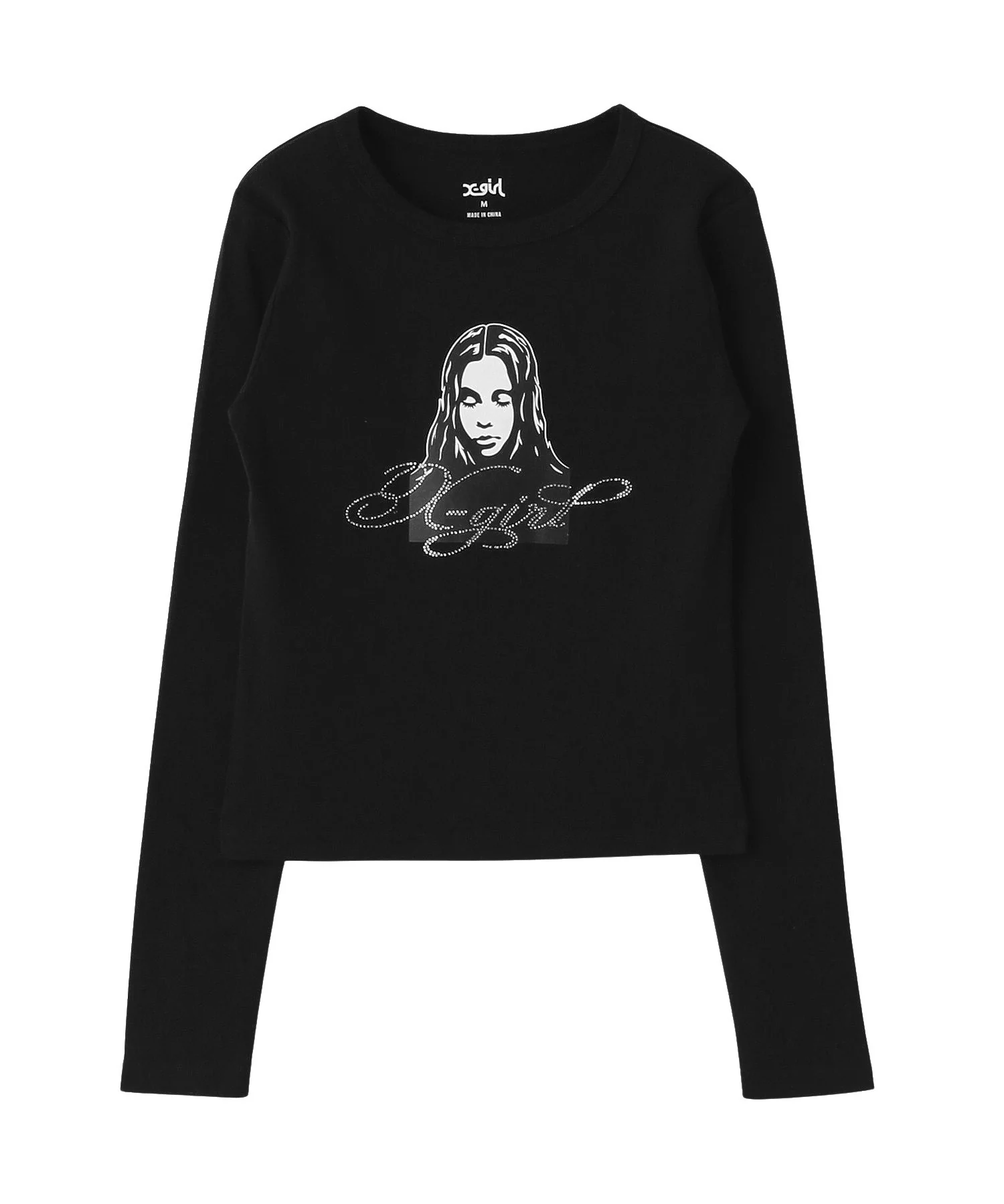 RHINESTONE LOGO AND FACE L/S COMPACT TOP - Image 13