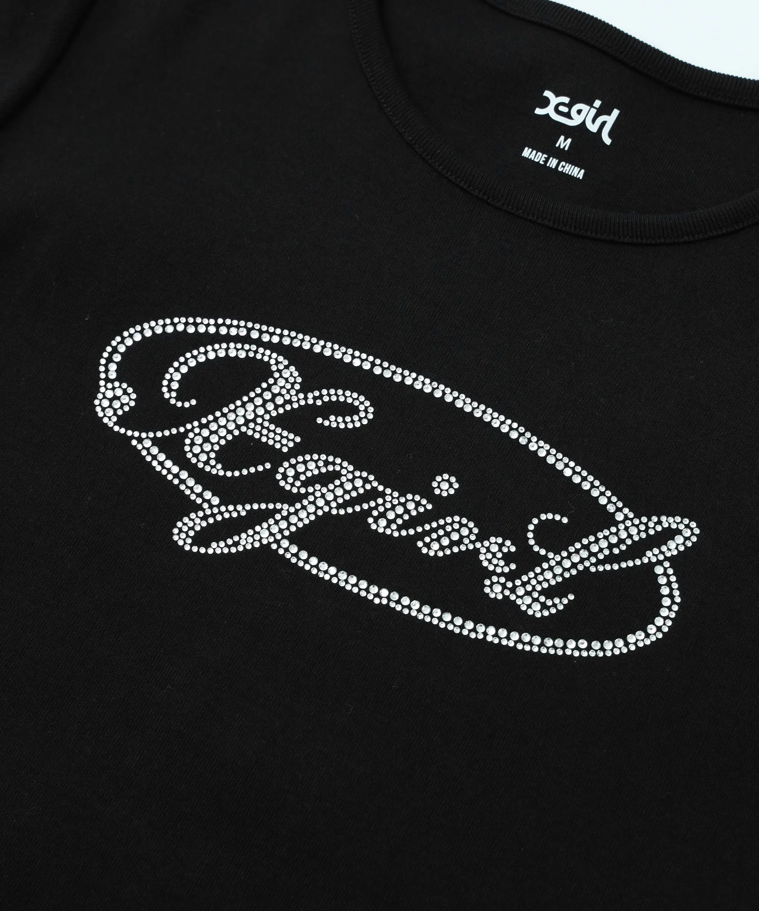 RHINESTONE OVAL CURSIVE LOGO S/S BABY TEE - Image 41
