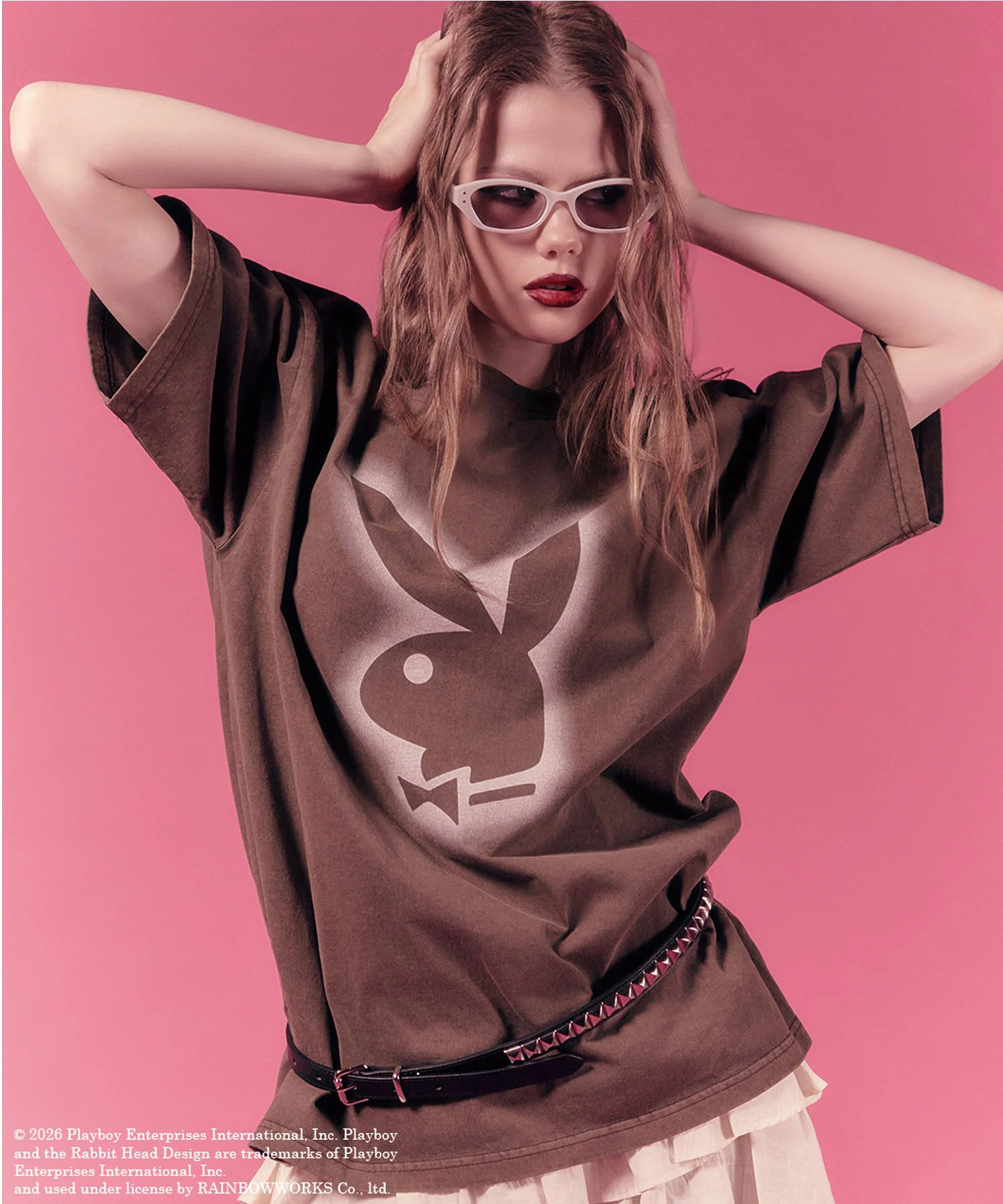 PLAYBOY × X-girl FADED S/S TEE - Image 2