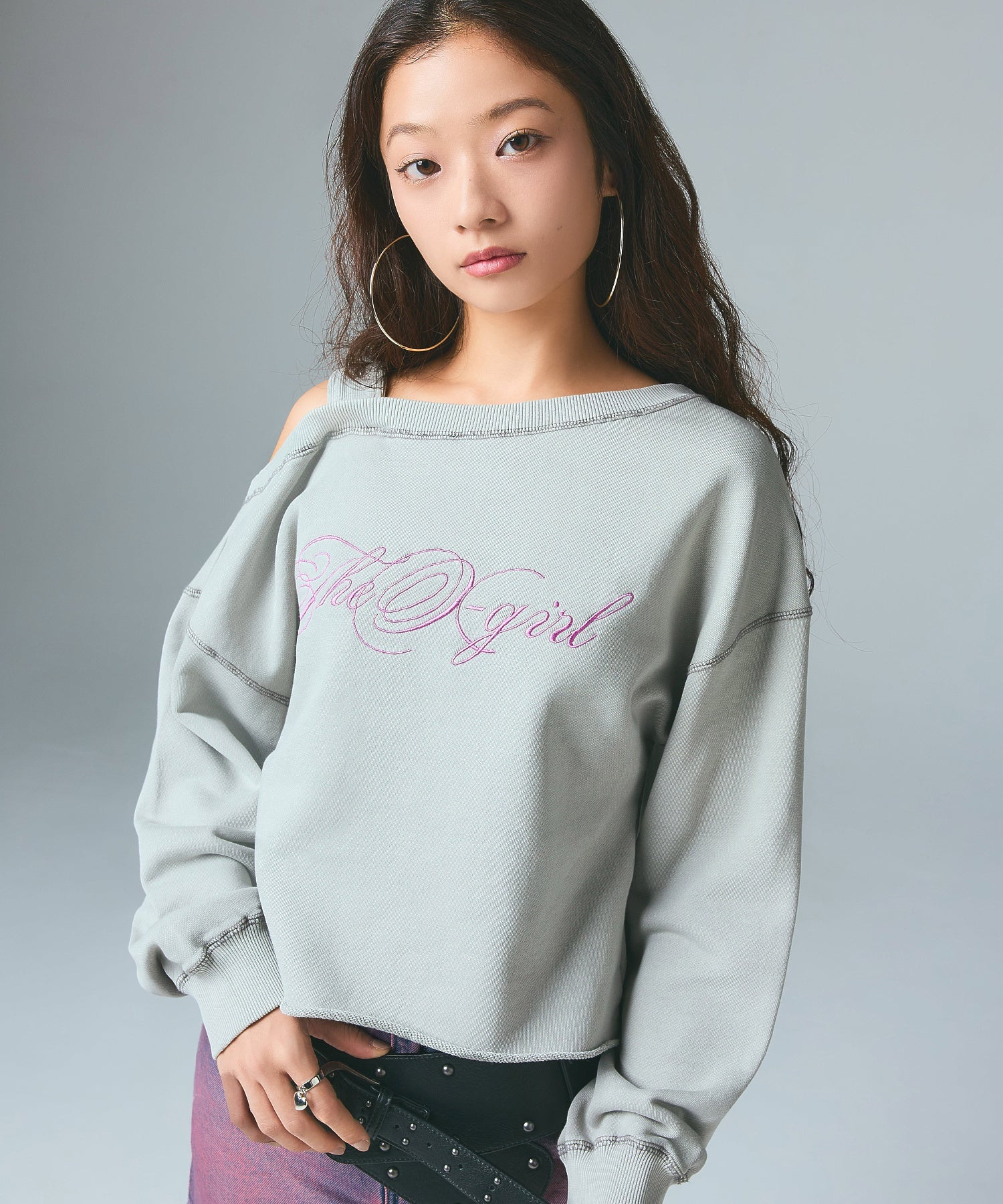 FADED LAYERED SHOULDER SWEAT TOP - Image 4