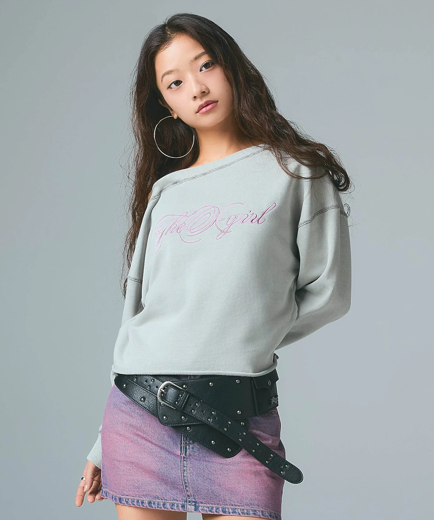 FADED LAYERED SHOULDER SWEAT TOP - Image 5