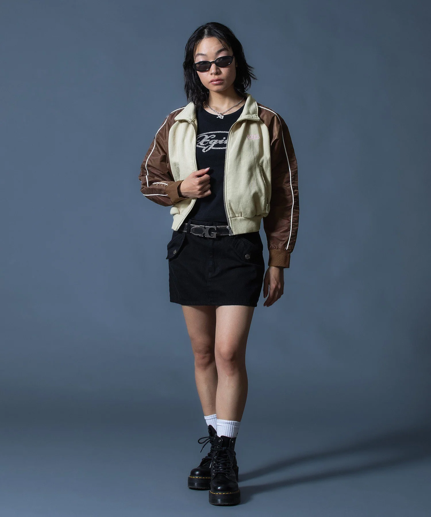 WOVEN MIX SWEAT ZIP UP TOP - Image 8