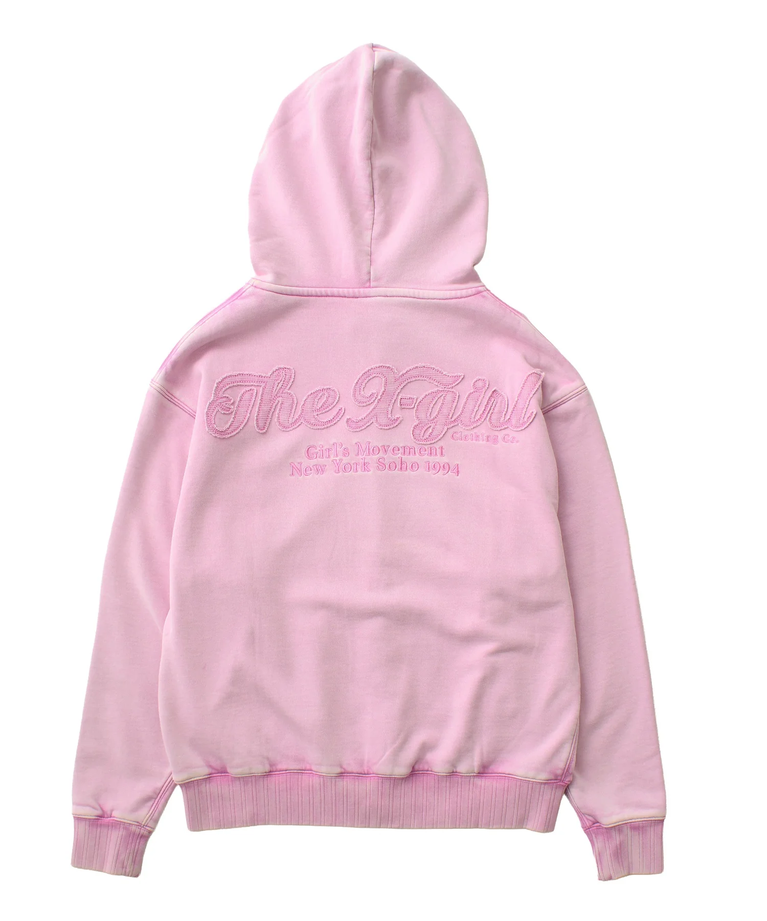 BLEACHED LOGO PATCH ZIP UP SWEAT HOODIE - Image 9