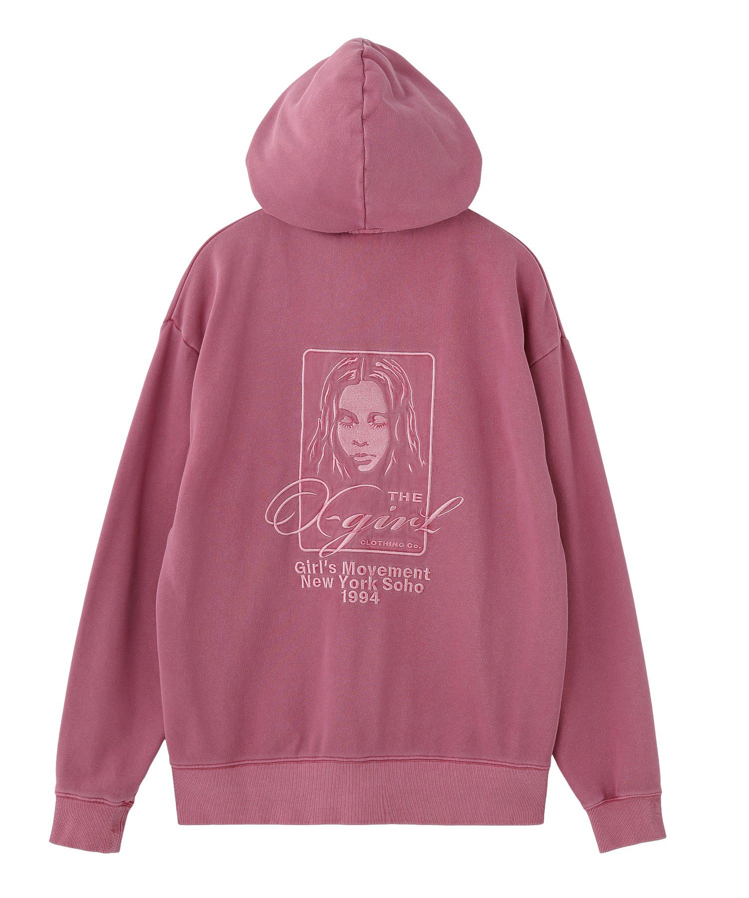 PIGMENT DYED FACE AND LOGO SQUARE PATCH ZIP UP SWEAT HOODIE - Image 48
