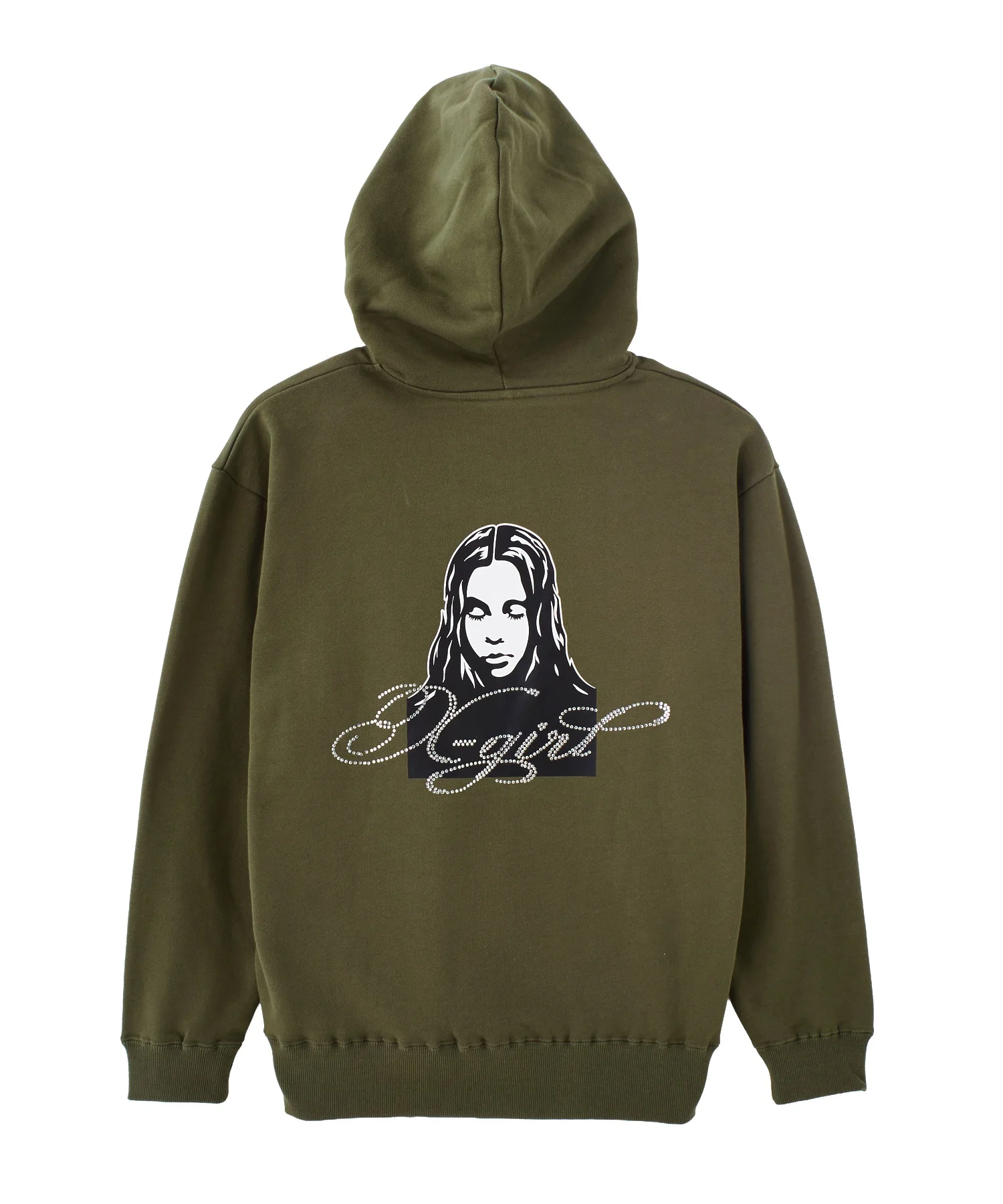 RHINESTONE LOGO AND FACE ZIP UP SWEAT HOODIE - Image 19