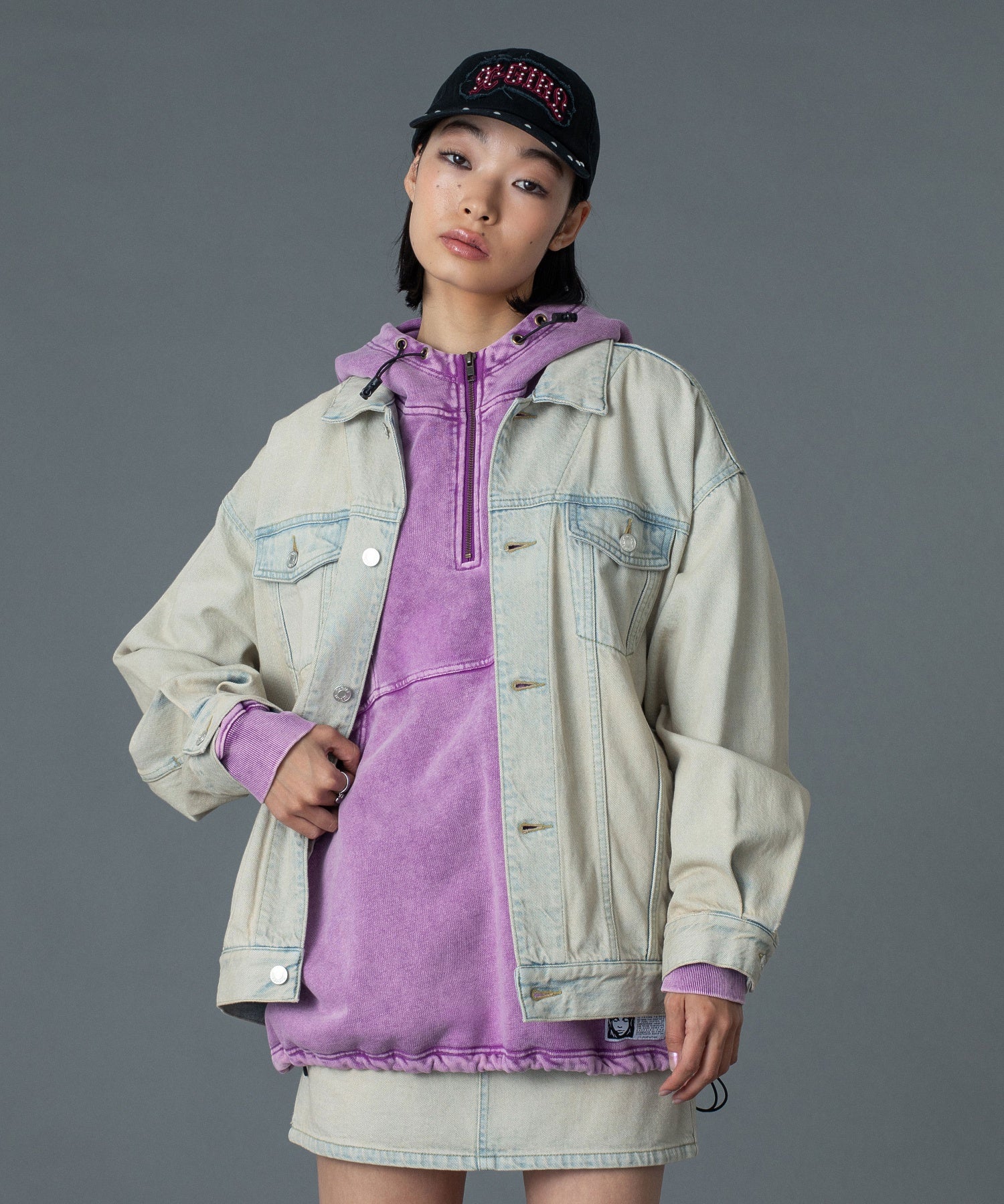FADED FACE LABEL ANORAK SWEAT HOODIE - Image 15