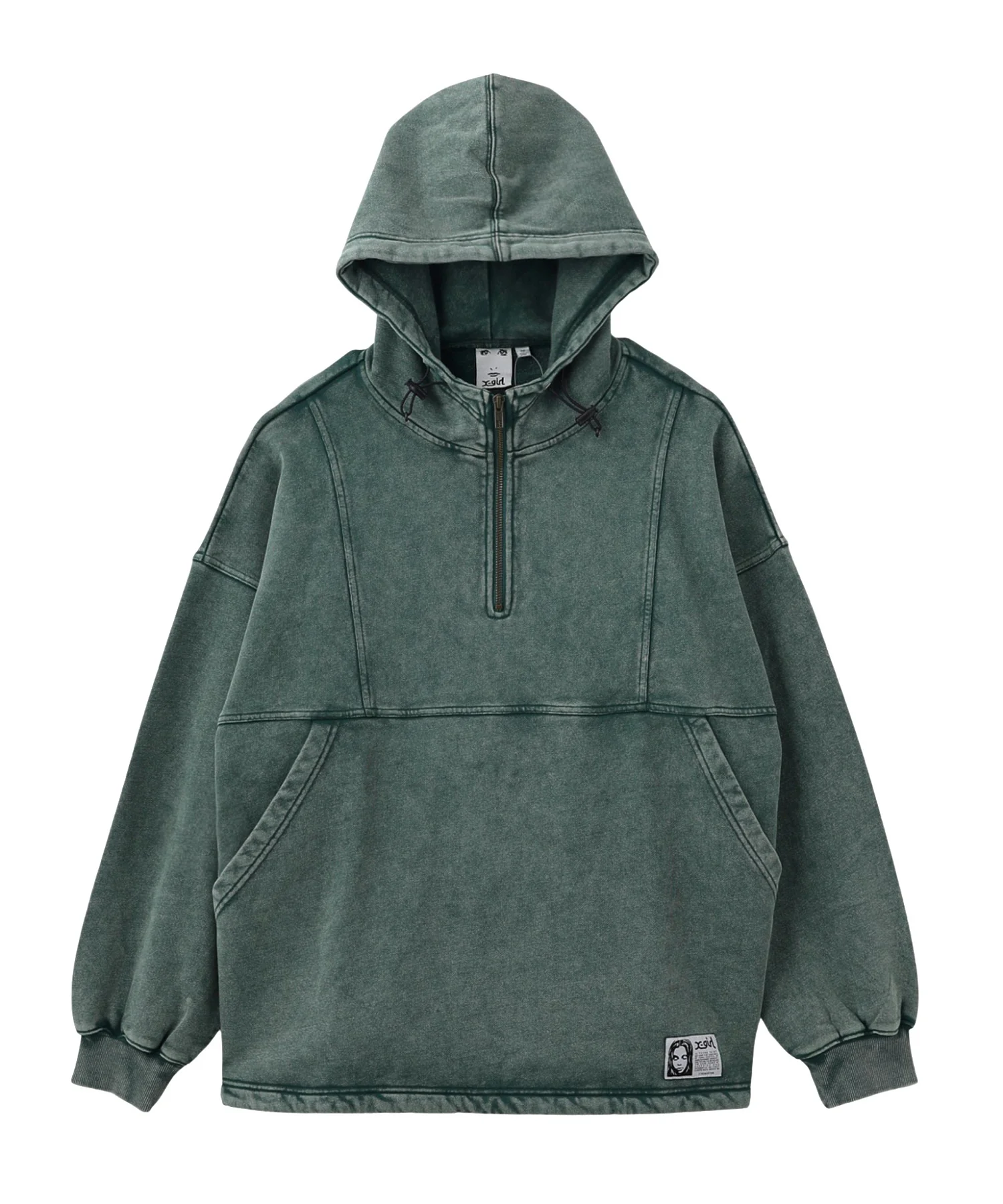 FADED FACE LABEL ANORAK SWEAT HOODIE - Image 29