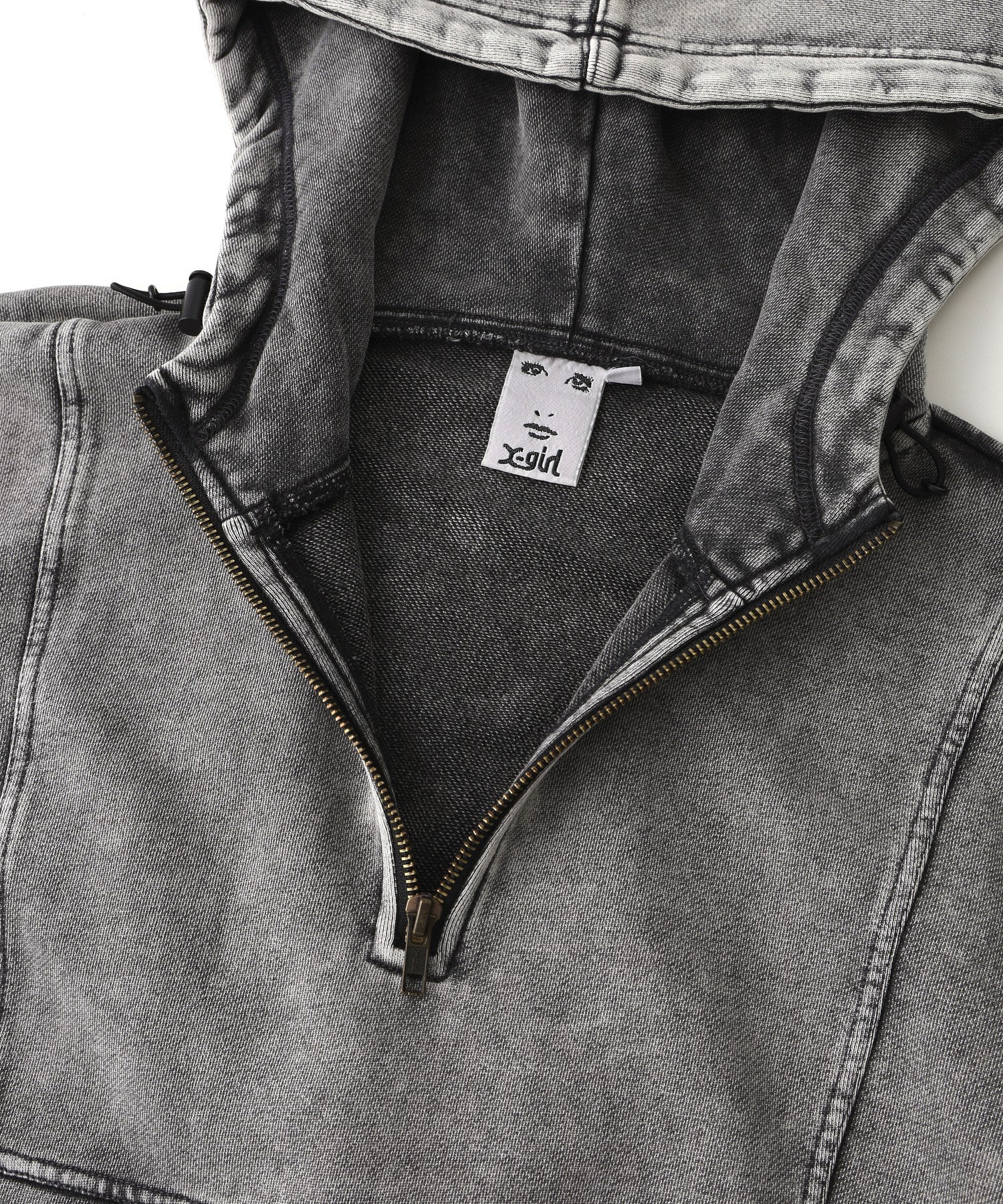 FADED FACE LABEL ANORAK SWEAT HOODIE - Image 34