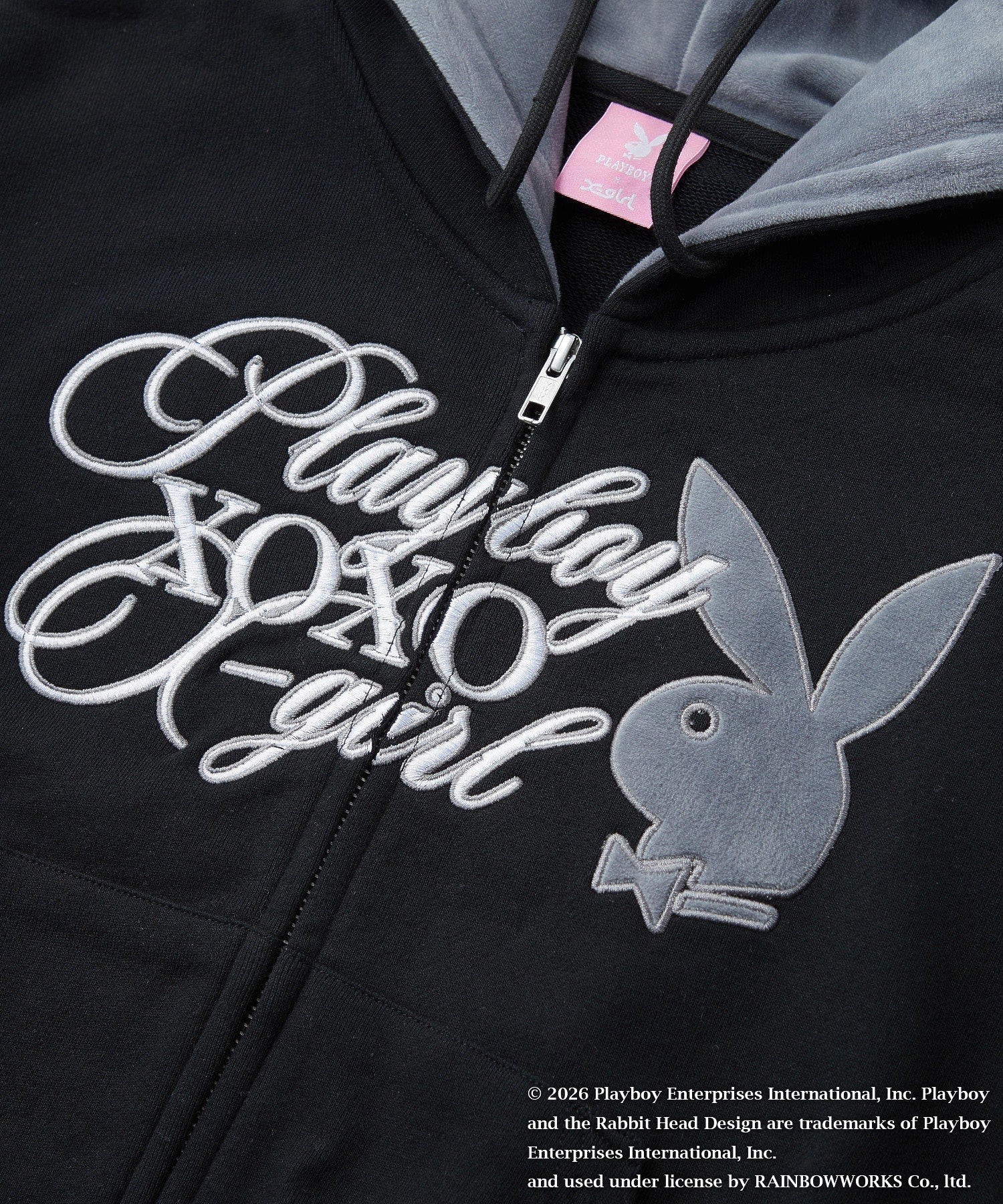 PLAYBOY × X-girl COMPACT ZIP UP SWEAT HOODIE - Image 10