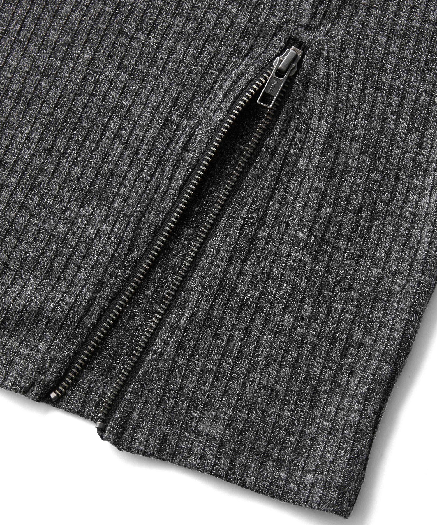 ZIP HEM COMPACT RIBBED TOP - Image 12