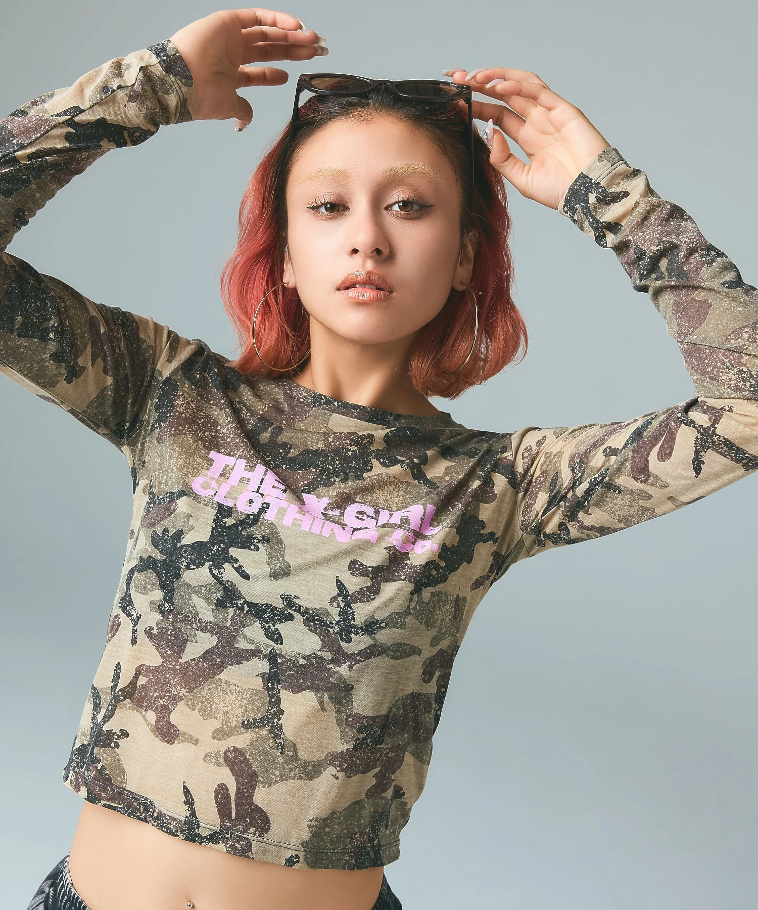 FADED CAMO SHEER L/S TOP - Image 2
