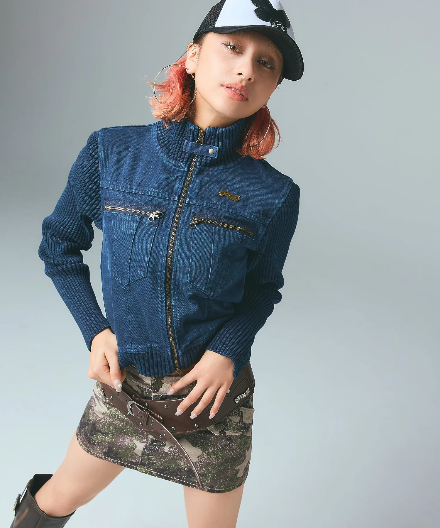 FADED RIBBED SLEEVE JACKET - Image 5