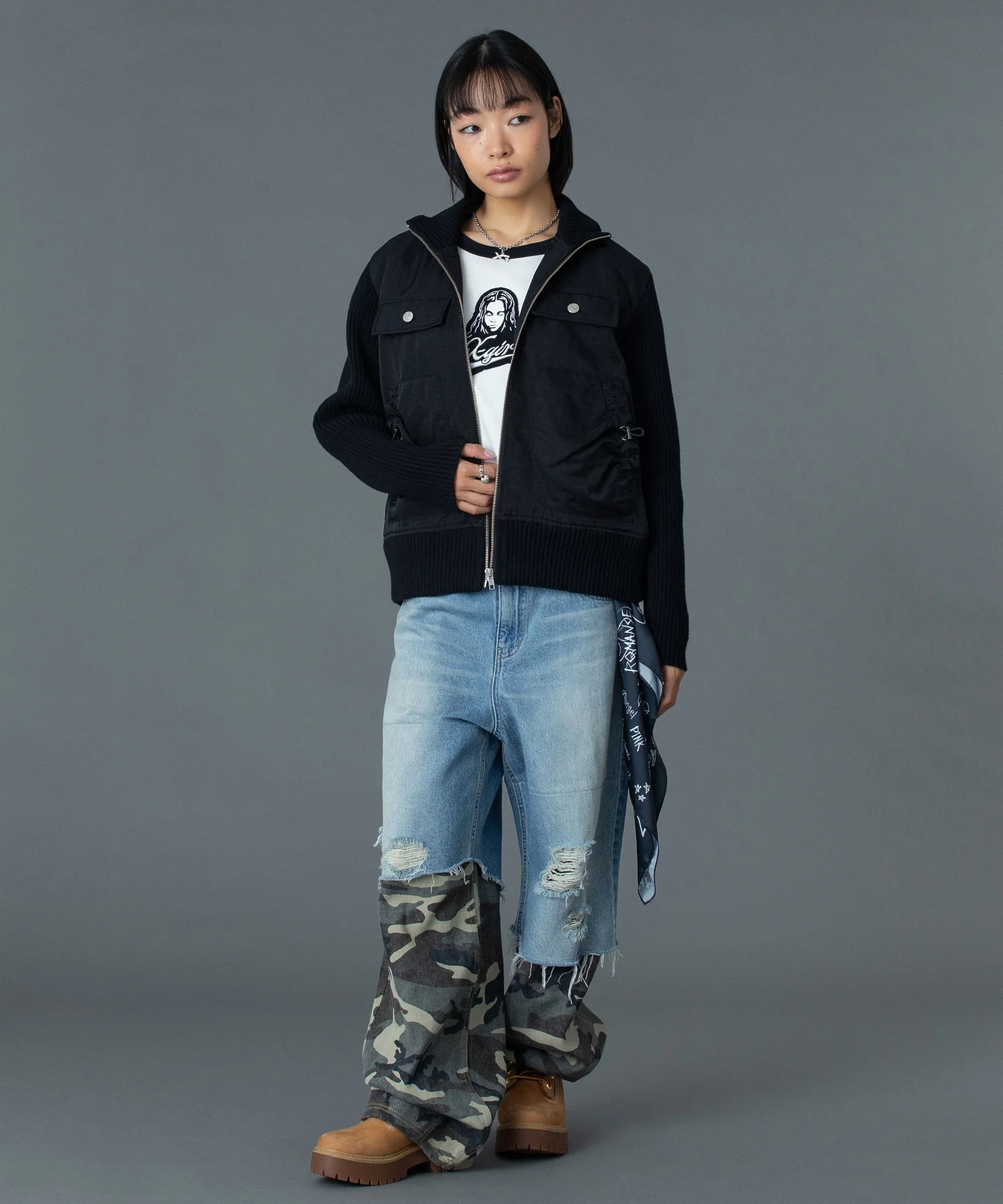 RIBBED SLEEVE WOVEN JACKET - Image 10