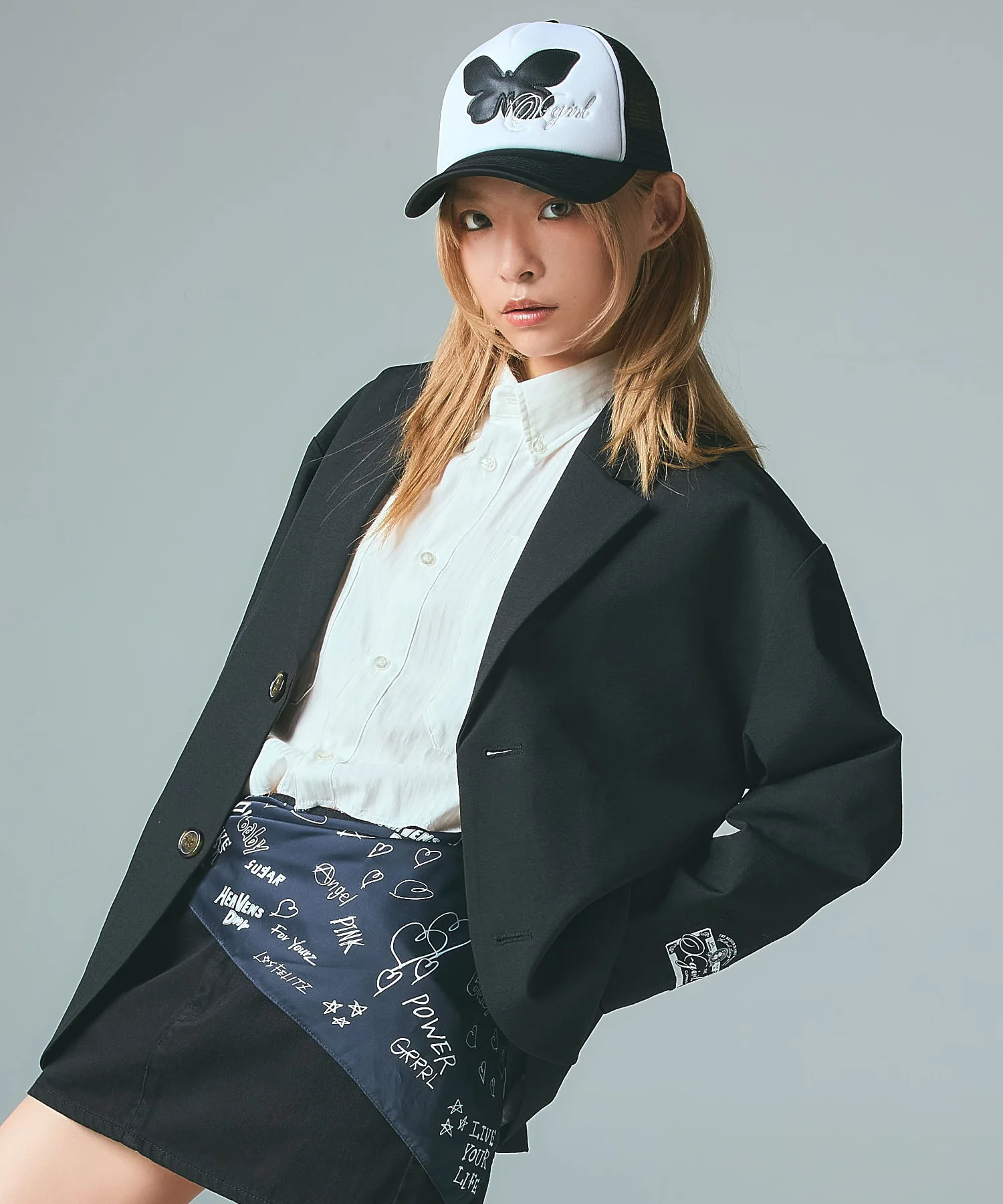 FACE LABEL TAILORED JACKET - Image 2