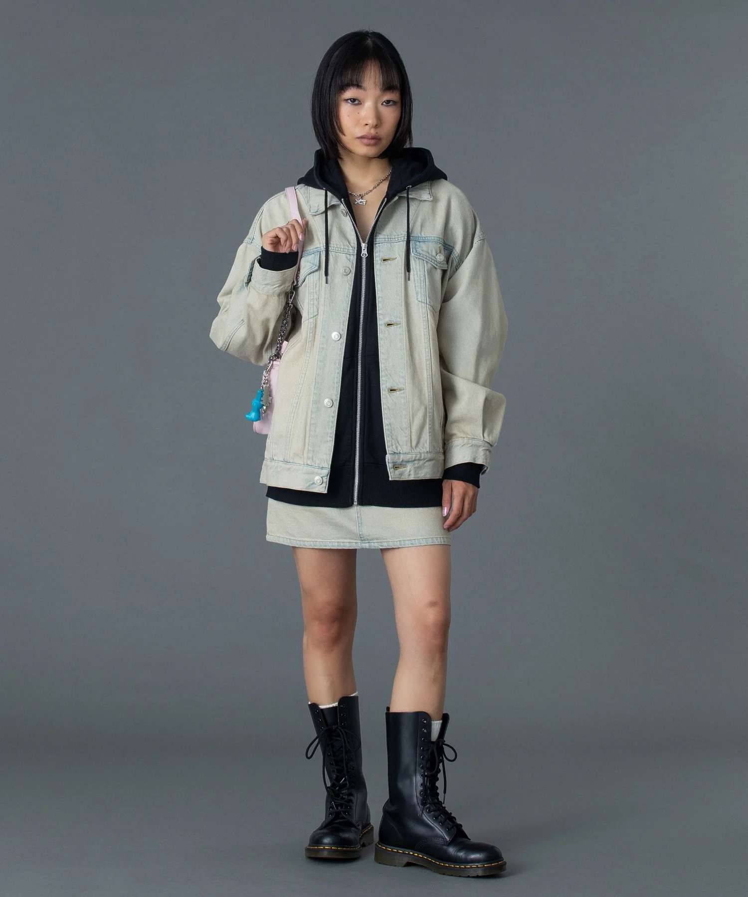 CURSIVE LOGO DENIM JACKET - Image 16