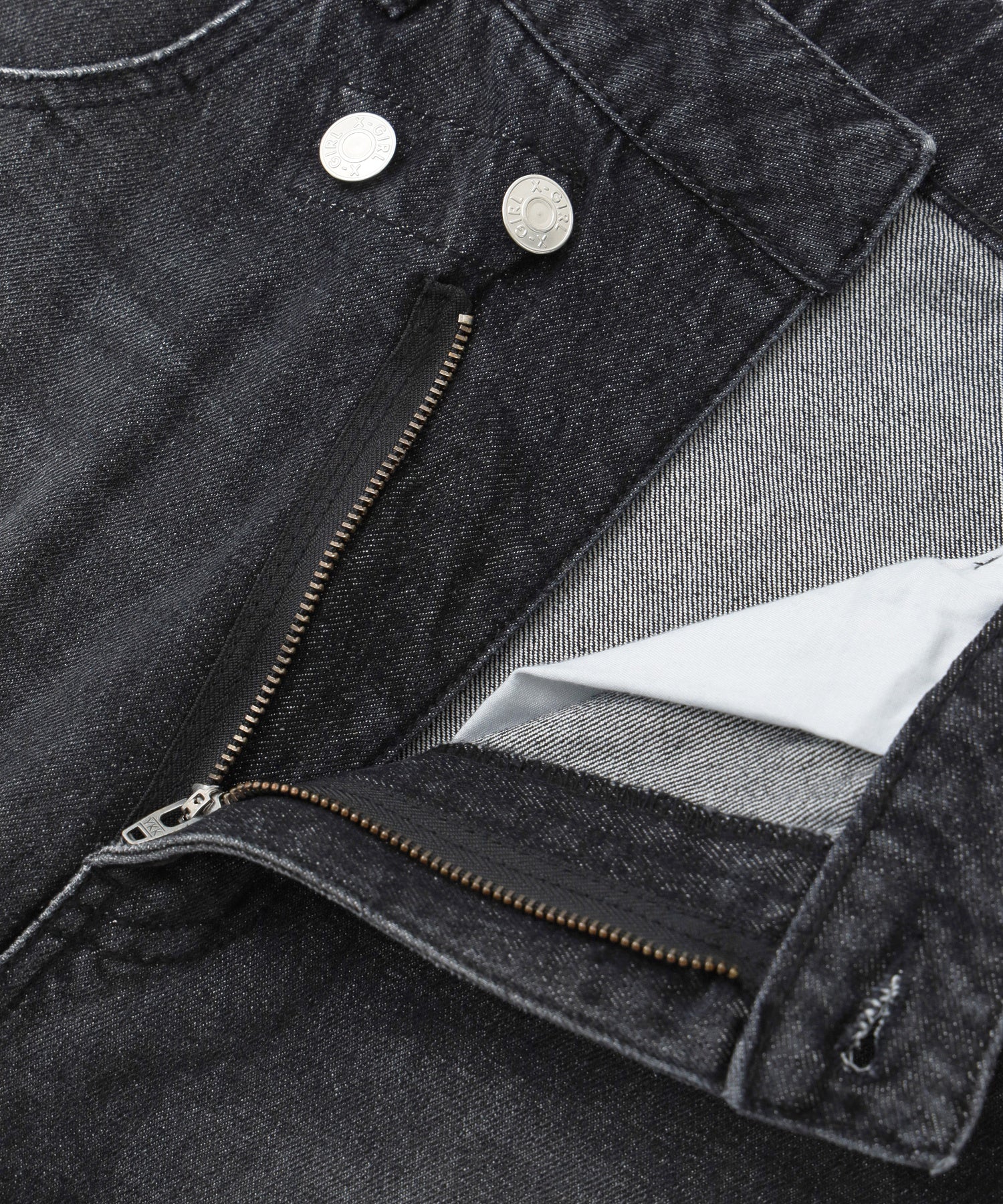 ASYMMETRIC WAIST BARREL LEG DENIM PANTS - Image 20