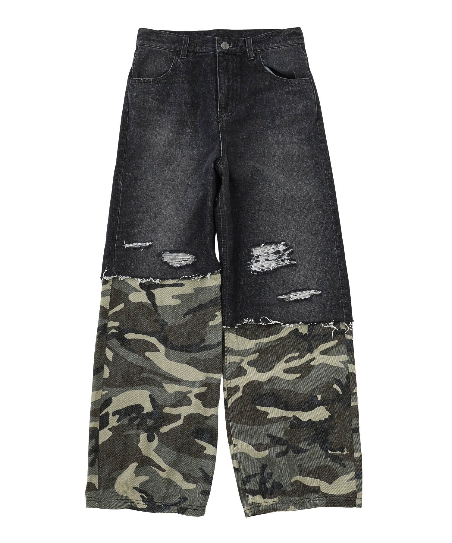 FADED CAMO LAYERED PANTS - Image 44