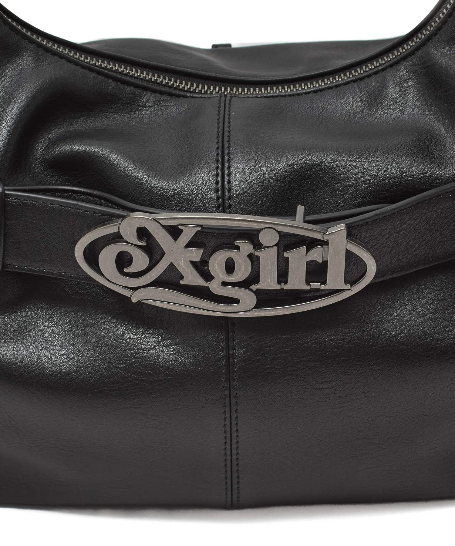OVAL LOGO CLASP FAUX LEATHER SHOULDER BAG - Image 14