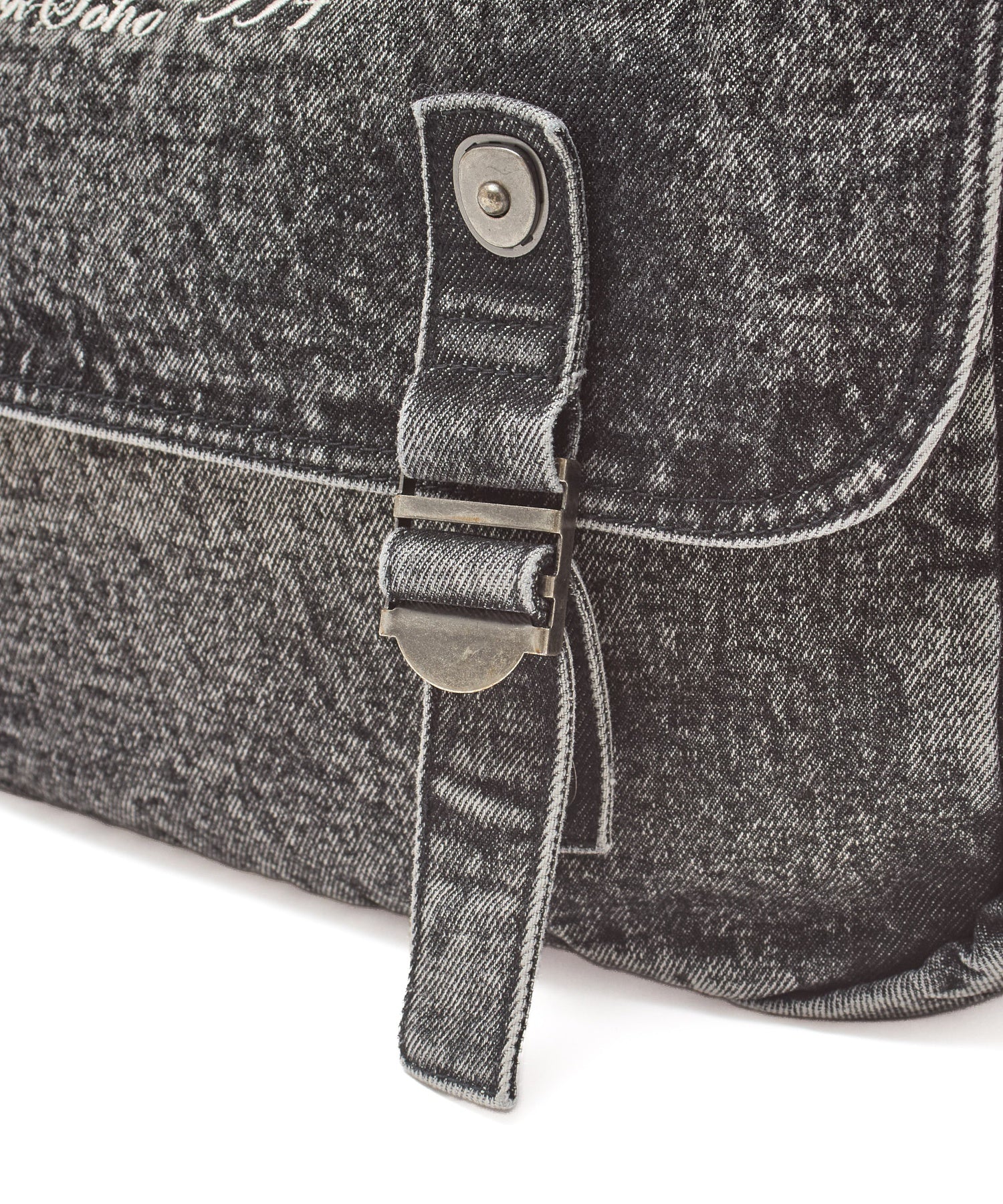 SCRIPT LOGO DENIM SHOULDER BAG - Image 8